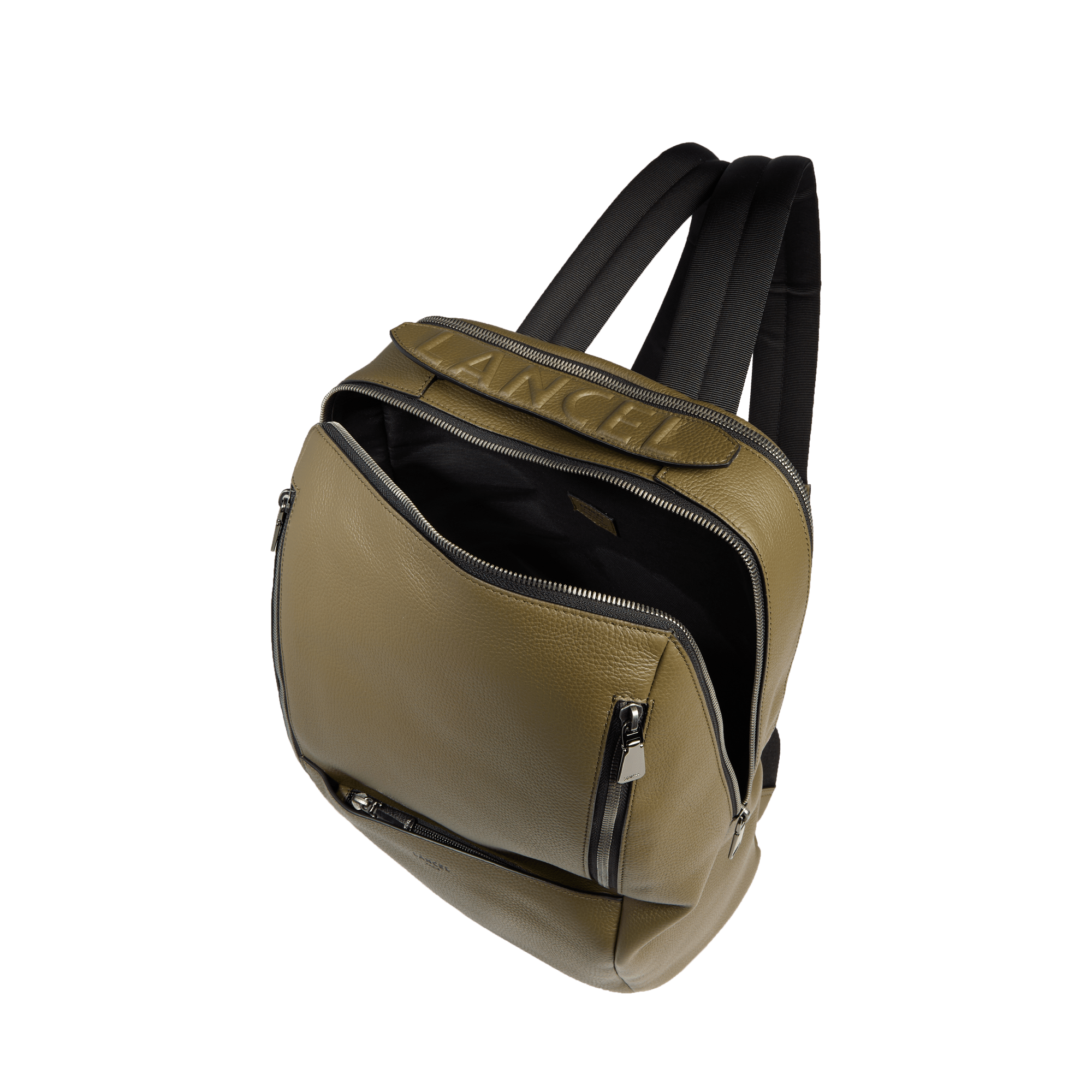 Sac à dos zippé 15'6 origami de lancel en cuir LANCEL Vert