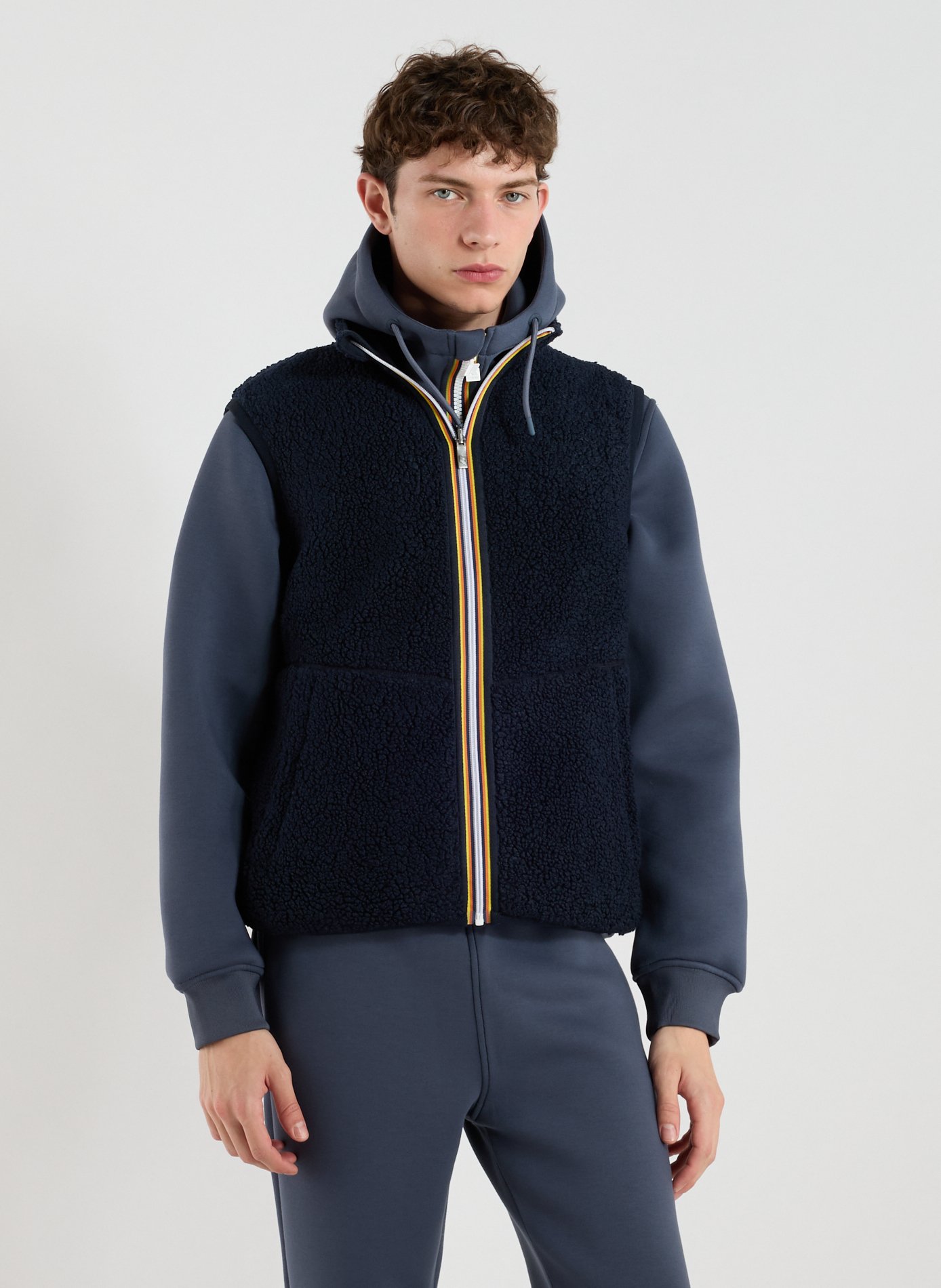 Sleeveless high neck vest K-WAY Blue