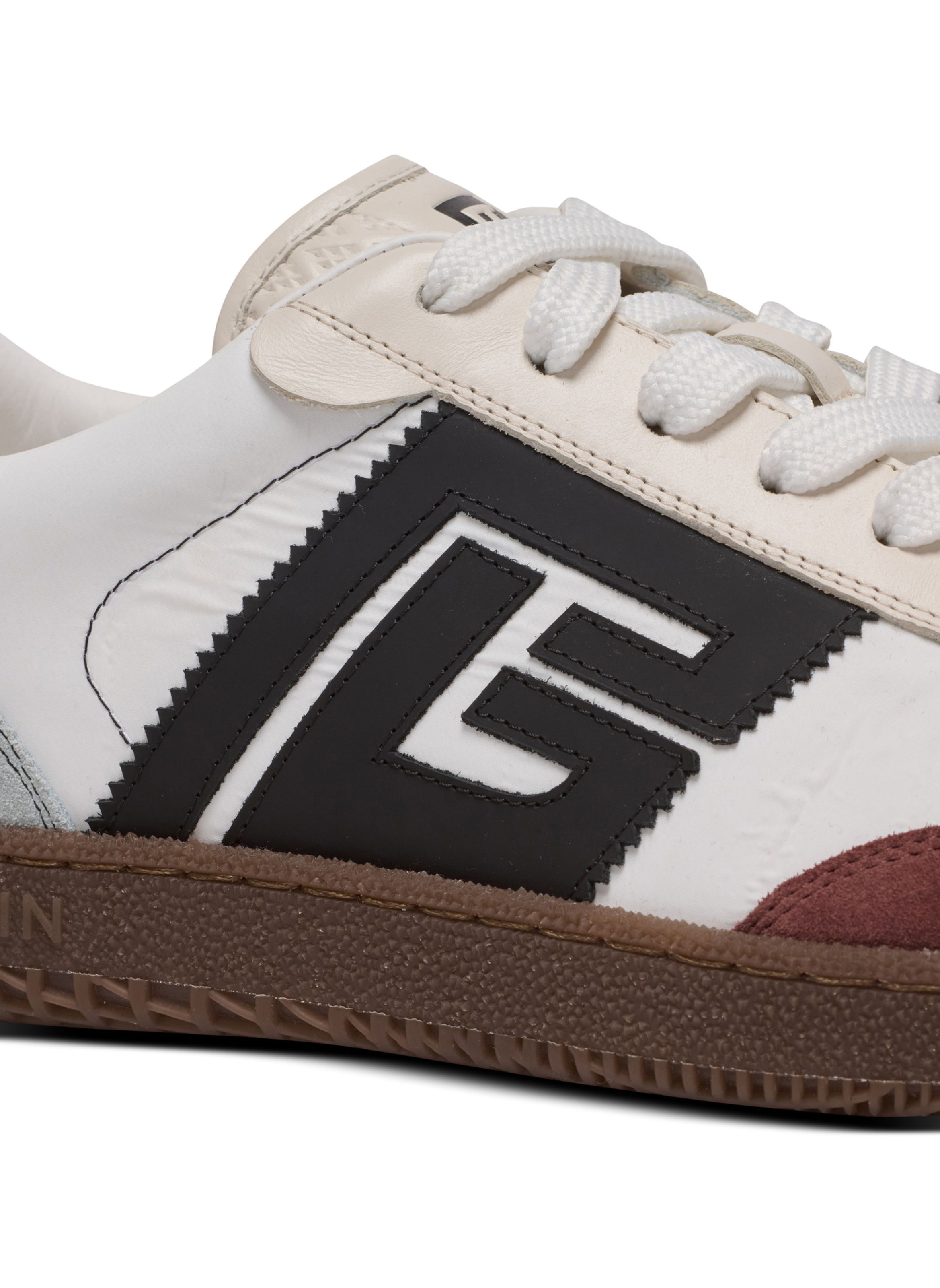 Baskets balmain swan en daim et nylon BALMAIN Blanc