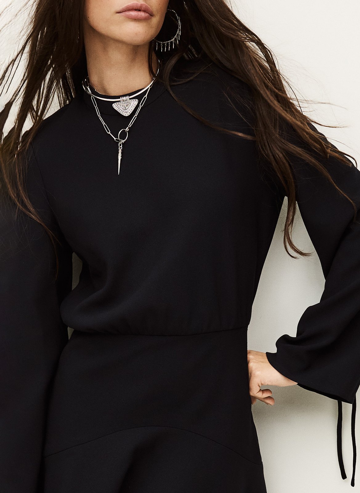 Robe courte col rond ilana BA&SH Bleu