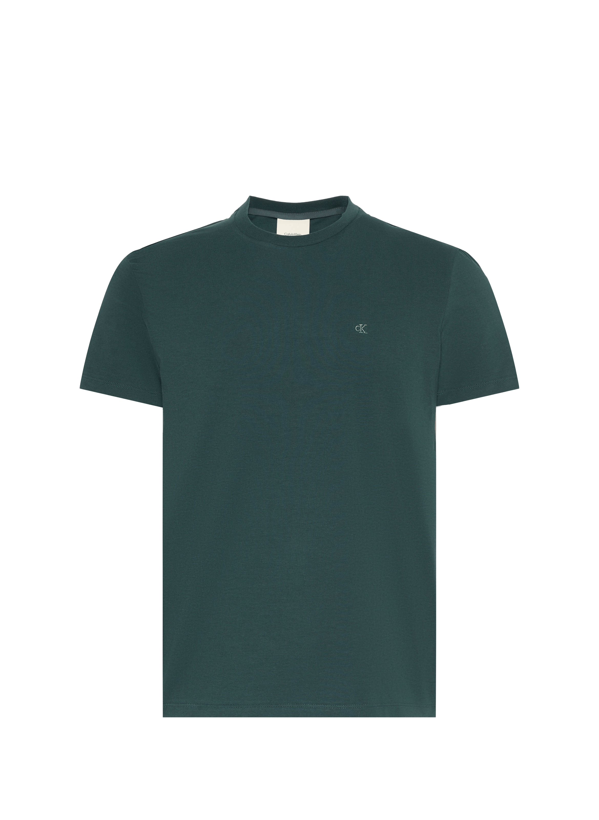 T-shirt droit à logo en coton mélangé CALVIN KLEIN Gris