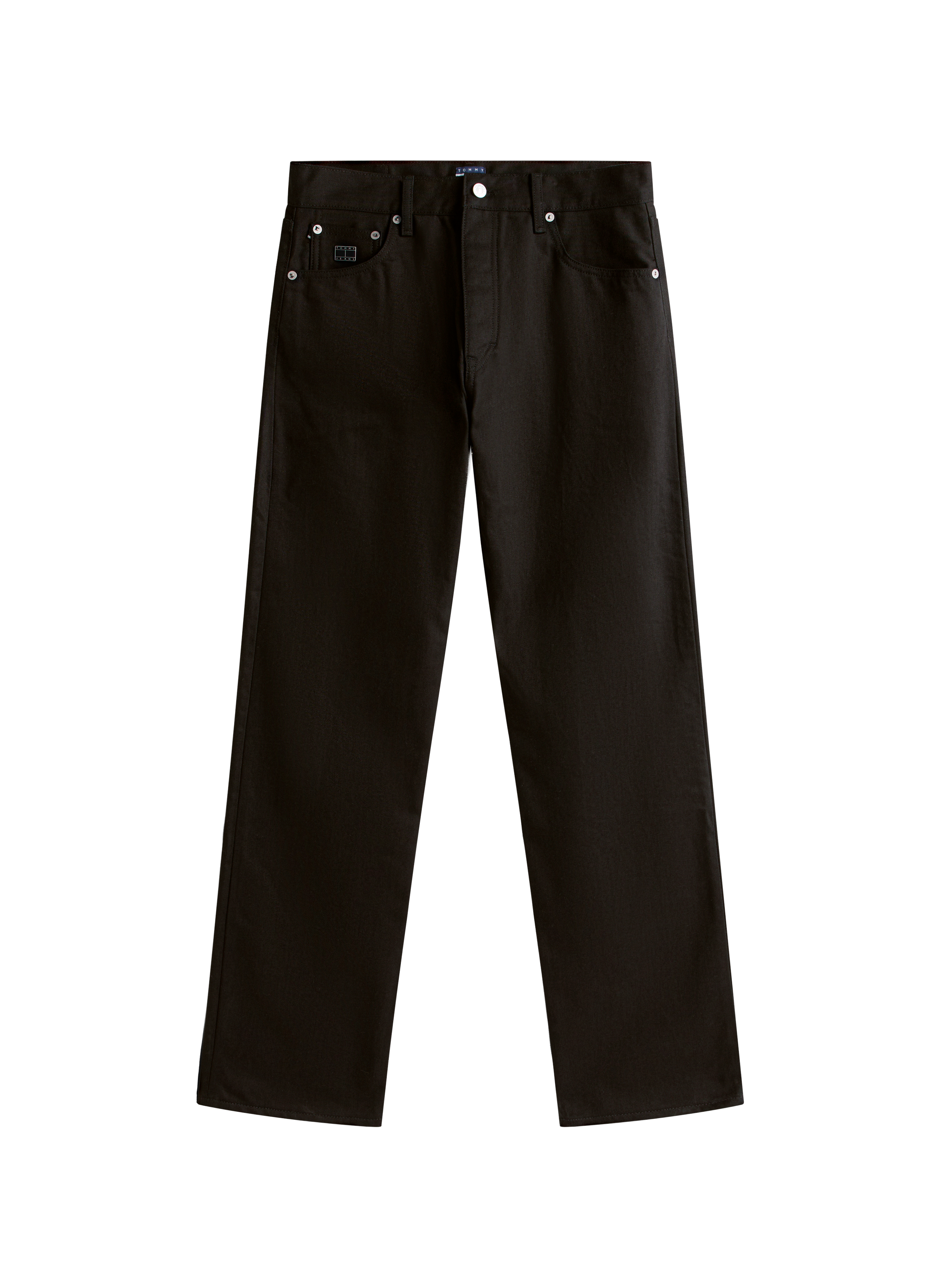 Jean coupe droite en coton TOMMY HILFIGER Noir