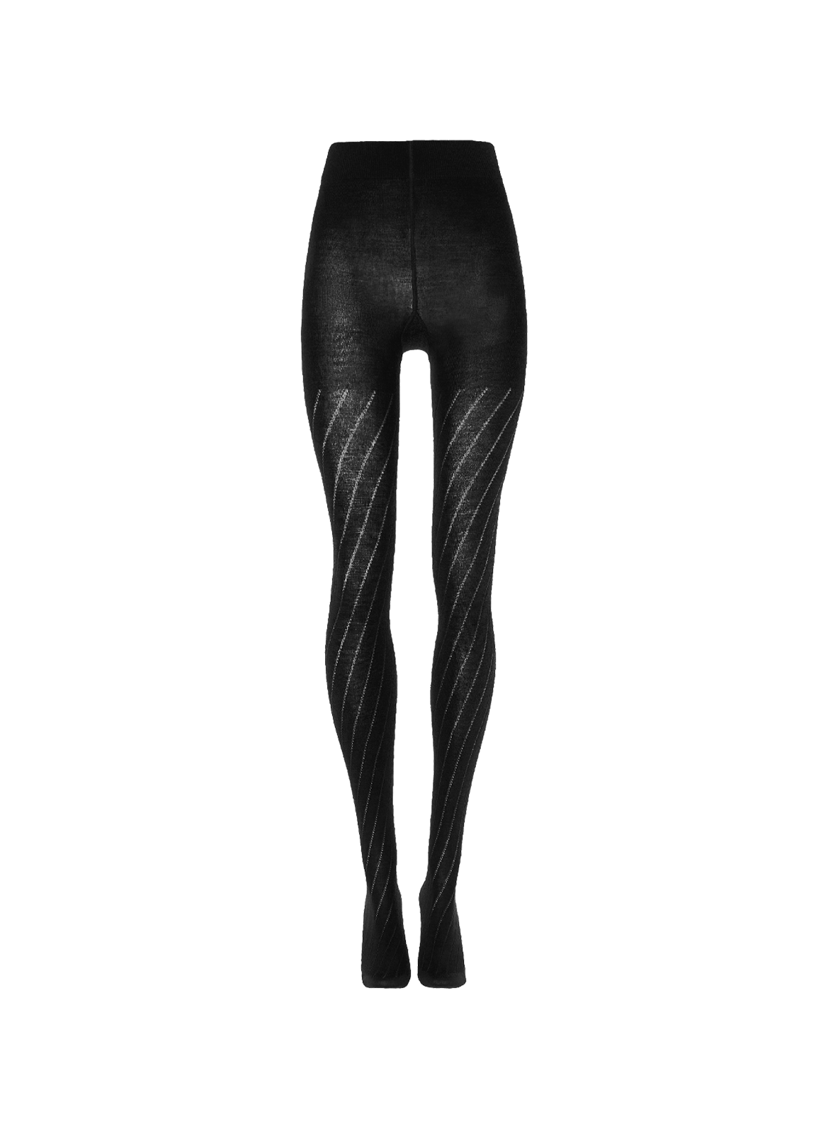 WOLFORD Collants à motifs en laine vierge mélangée Noir