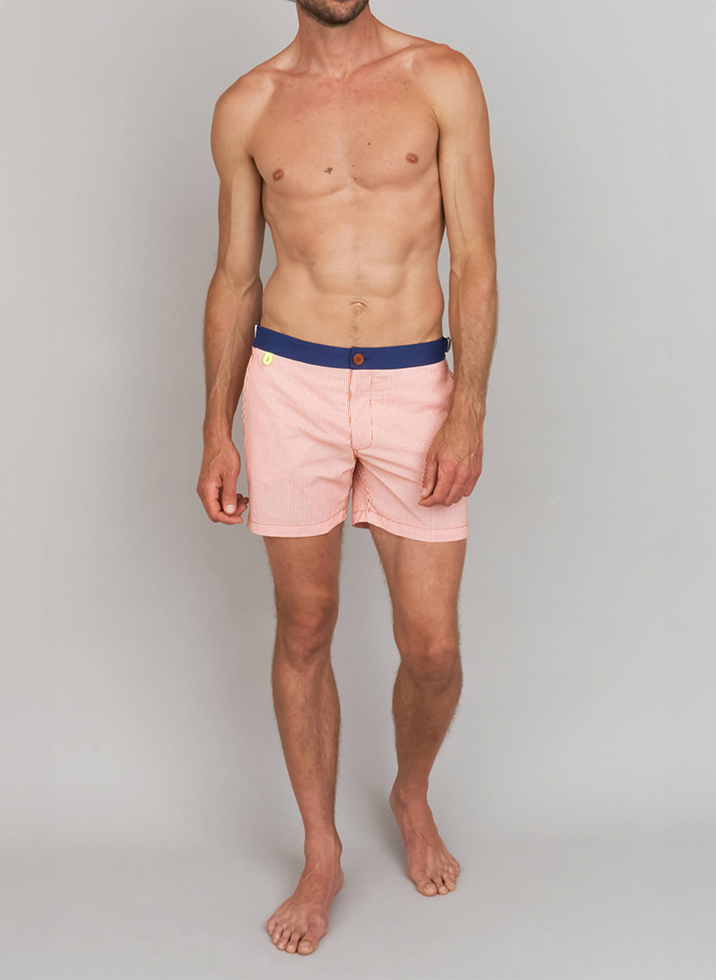 Short de bain   seersucker GILI'S Orange