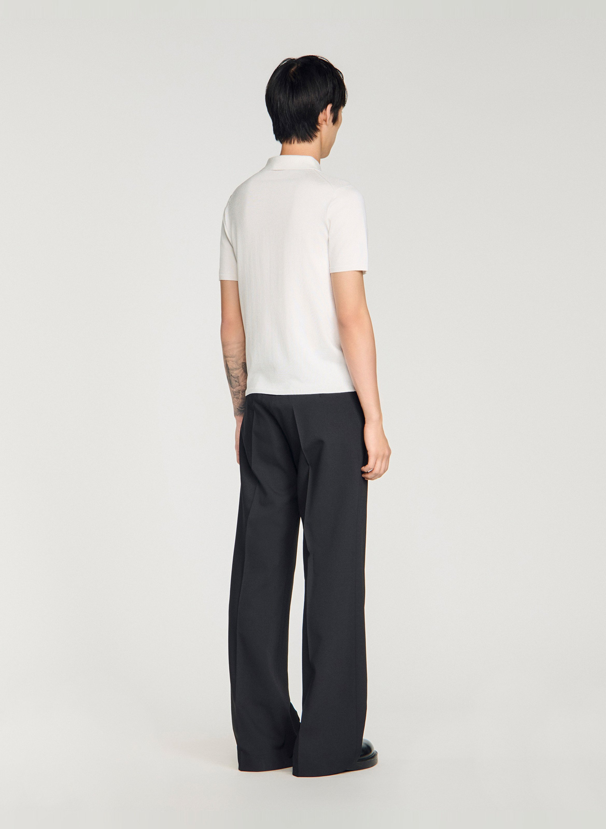 Polo regular fit SANDRO Blanc