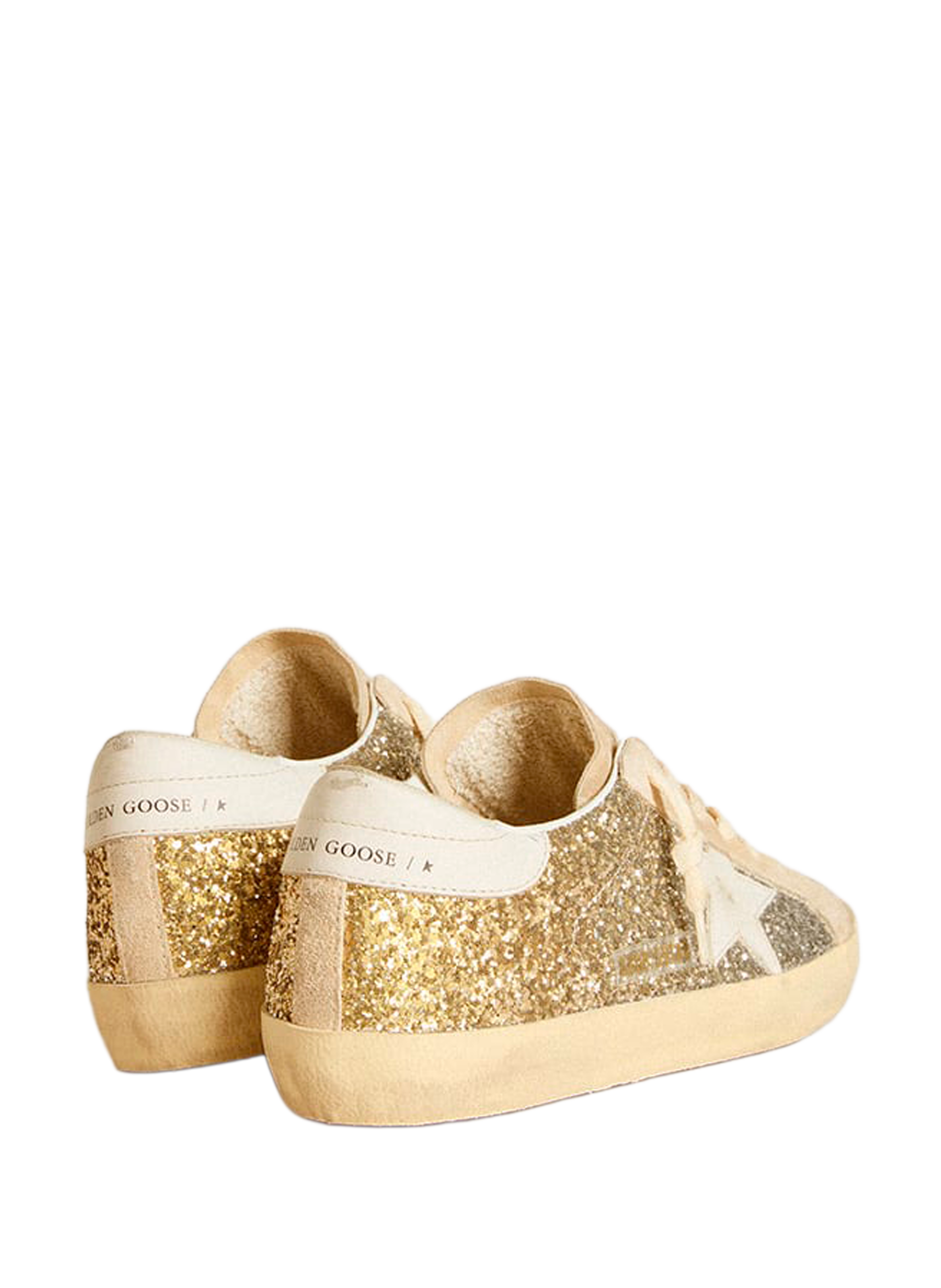 Baskets Super-Star à paillette GOLDEN GOOSE Doré