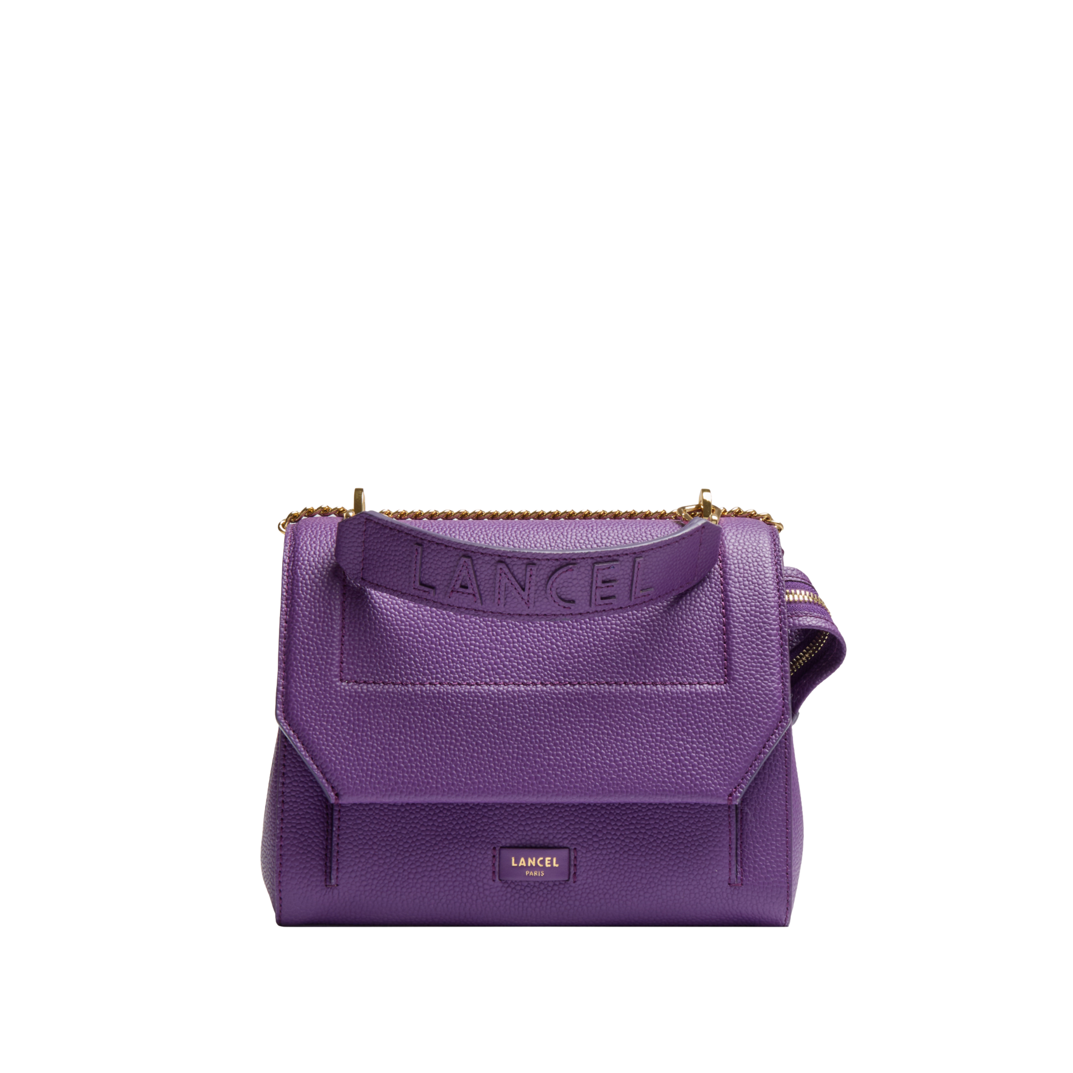 Sac rabat m ninon de lancel en cuir  Figue
