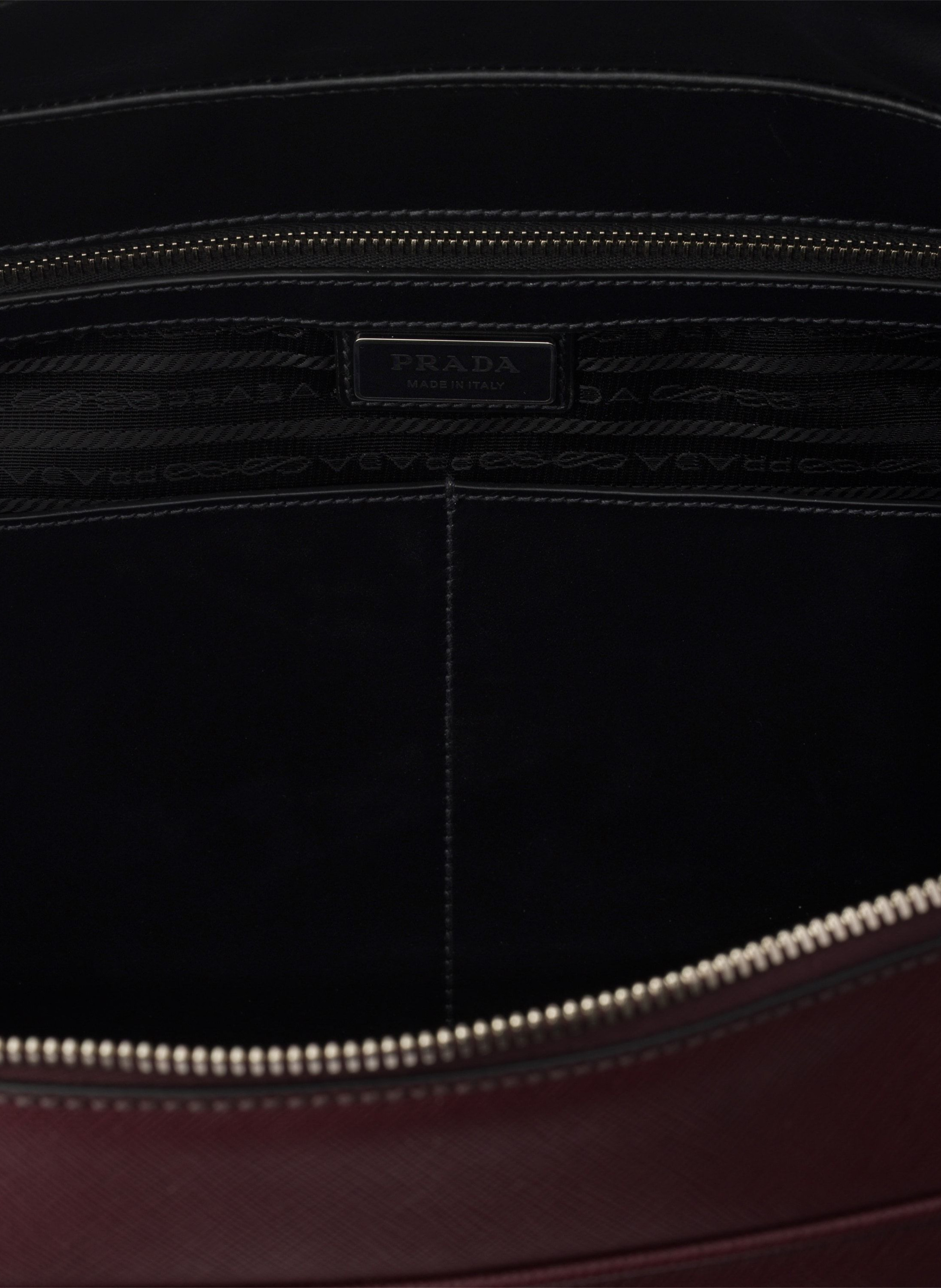 Mallette en cuir saffiano PRADA Rouge