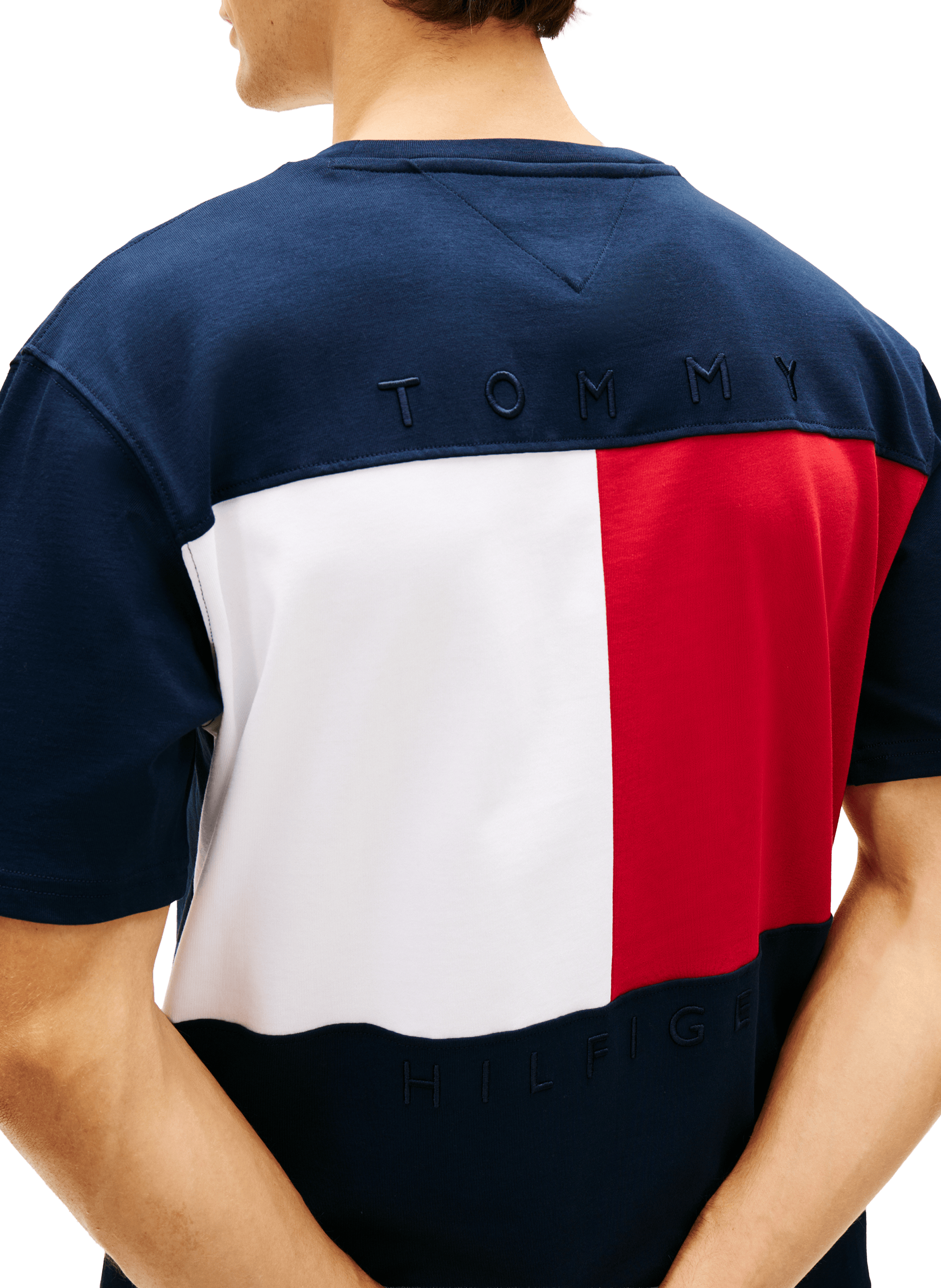 Straight-fit cotton T-shirt TOMMY HILFIGER Blue