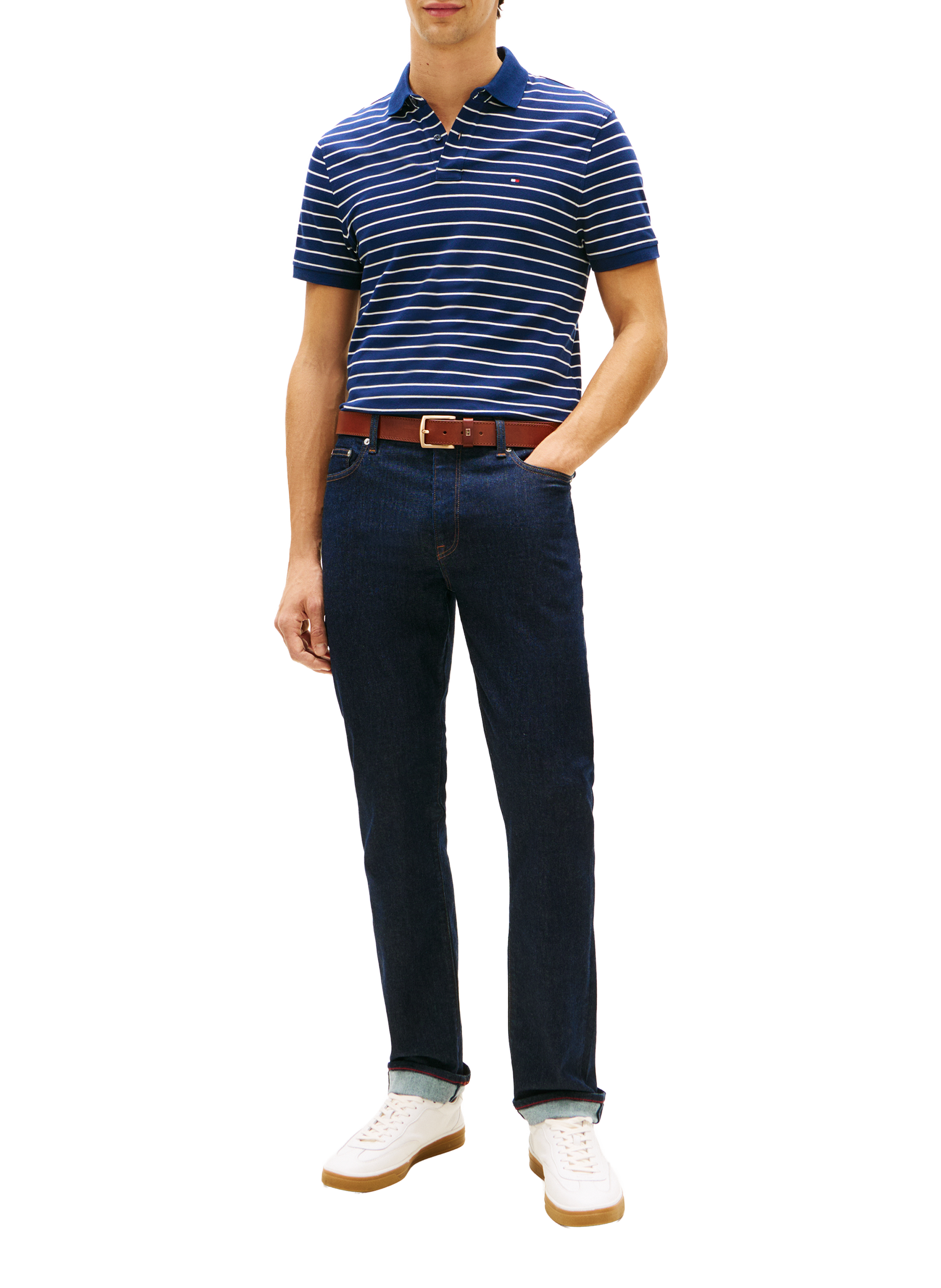 Polo en coton organique TOMMY HILFIGER Bleu