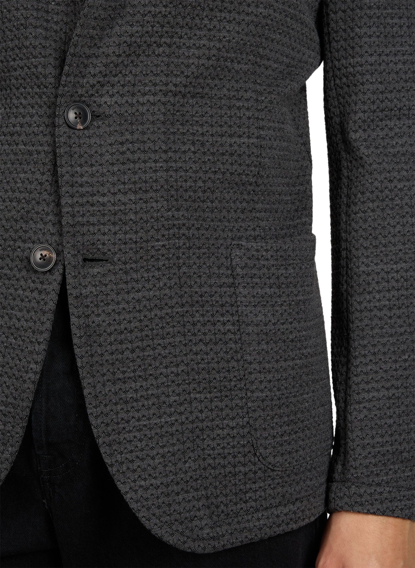 Straight coat with crossover collar EMPORIO ARMANI Grey