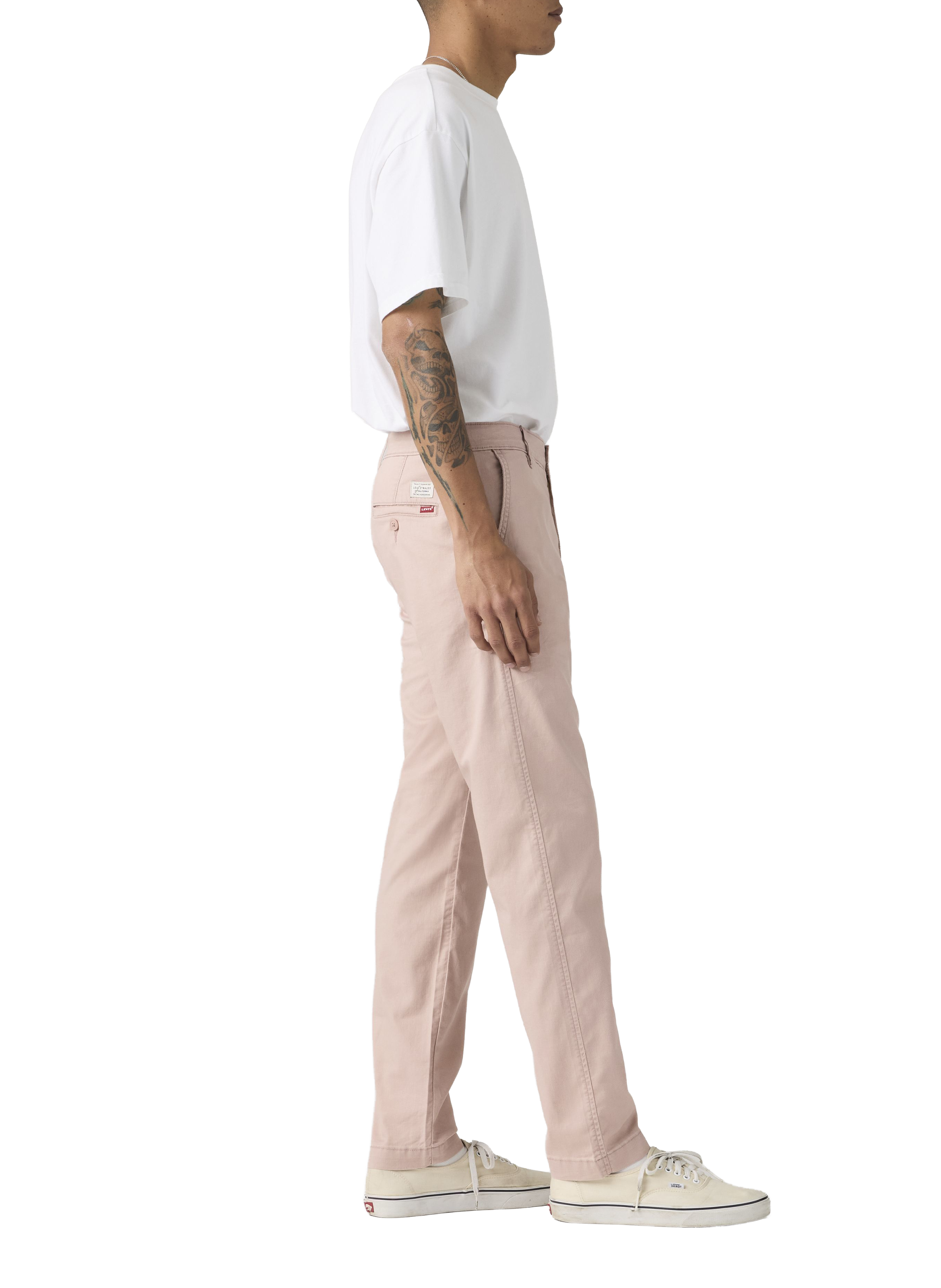 Straight pants in cotton and linen blend LEVI'S Pink