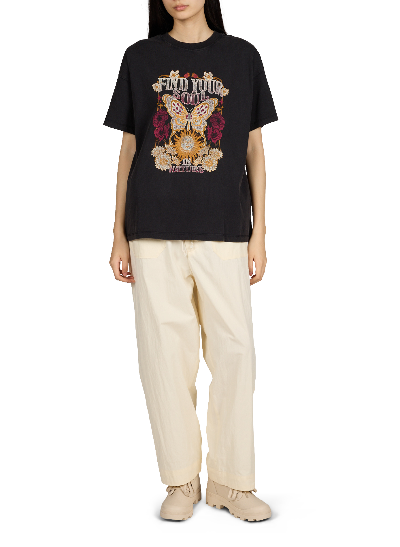 T-shirt Vibliss en coton VILA Noir