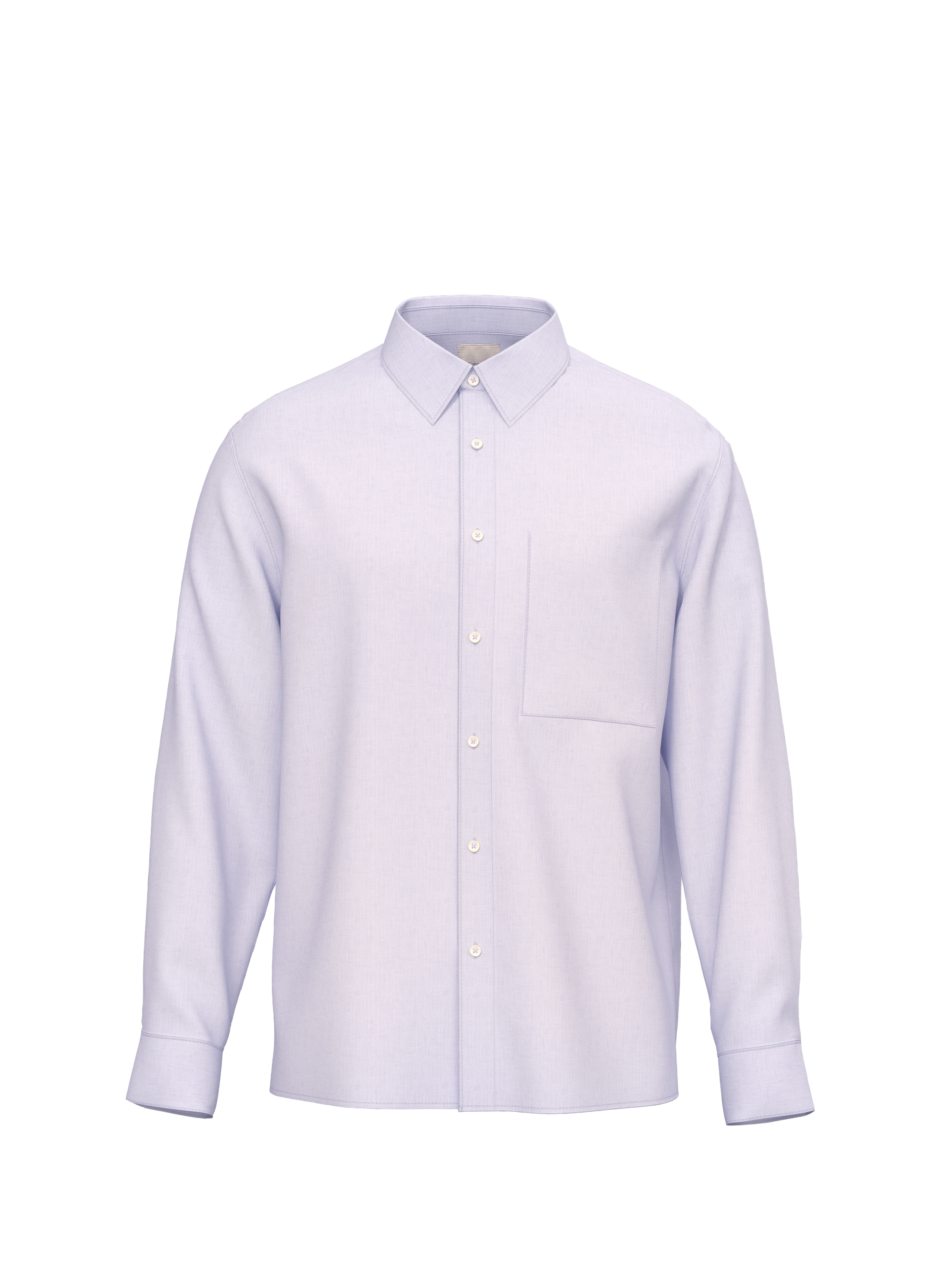 Chemise droite en lin mélangé CALVIN KLEIN Bleu