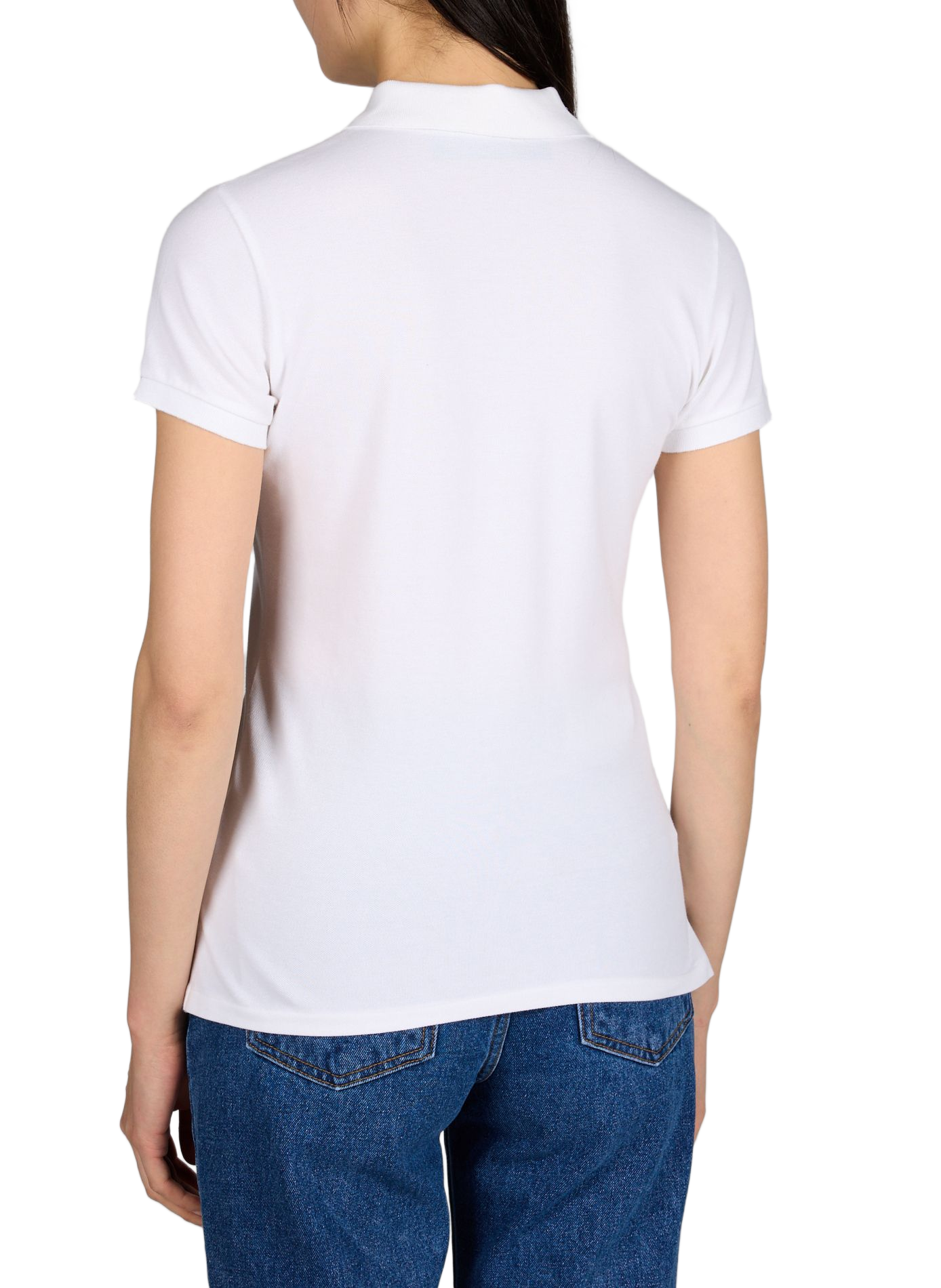 Polo manches courtes à logo en coton mélangé POLO RALPH LAUREN Blanc