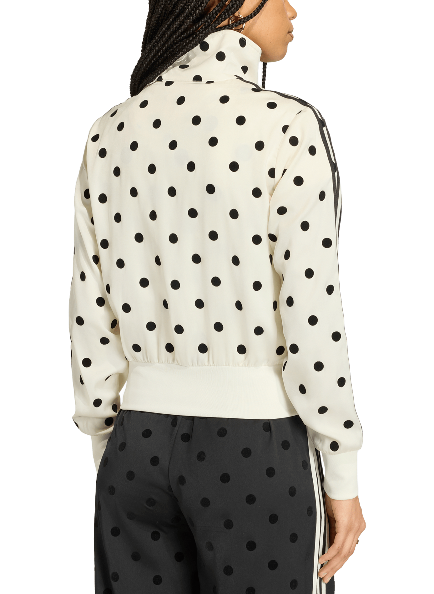 Satin Polka Dots Tracksuit Jacket ADIDAS White