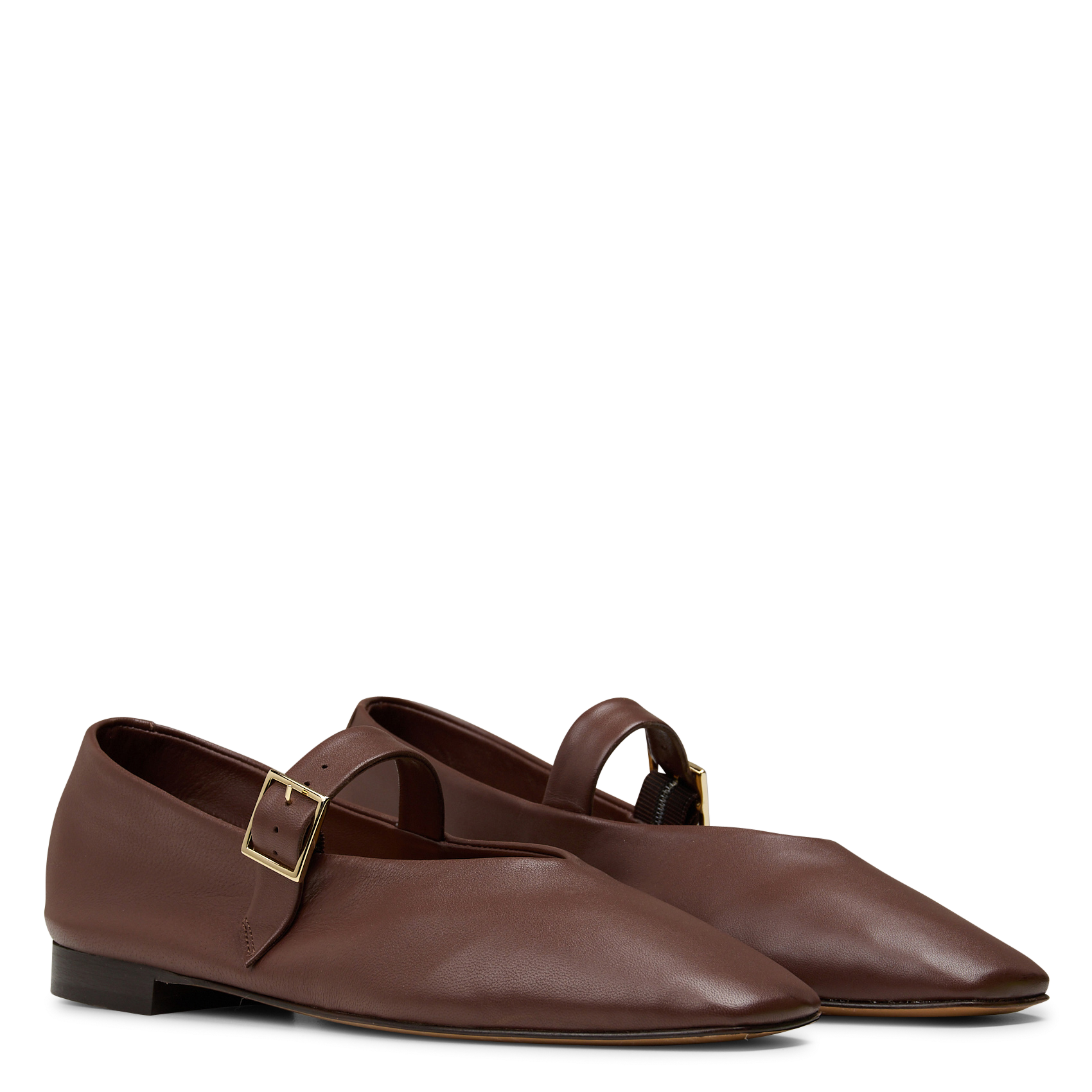 Ballerines en cuir ouna BOBBIES Marron