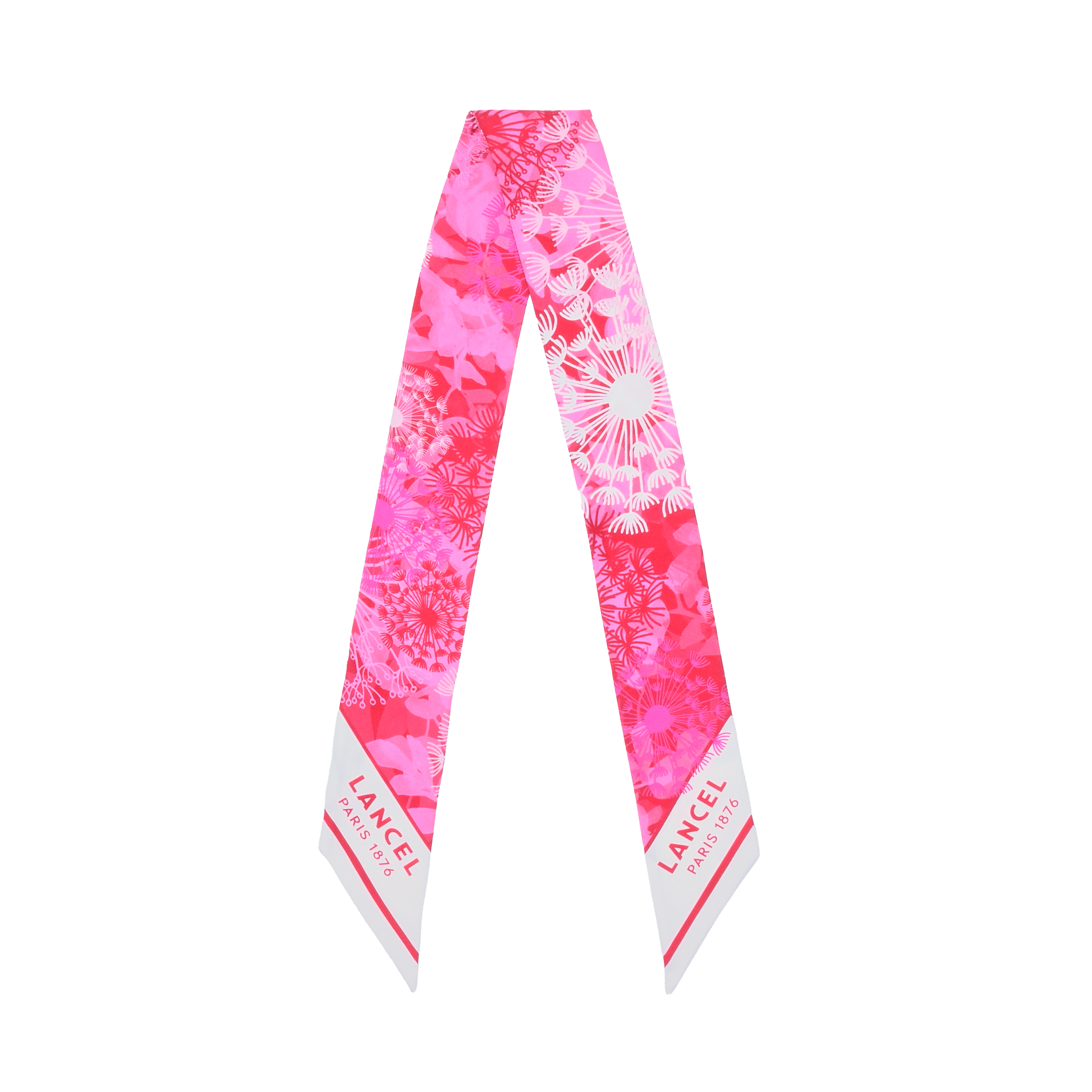 Silk headband with fireworks pattern by lancel LANCEL Purple