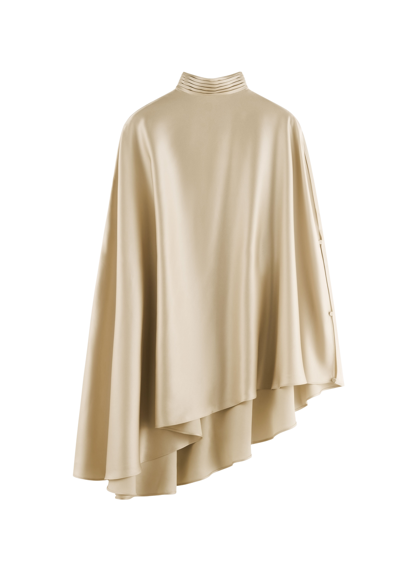 Satin turtleneck poncho dress ARAKII Golden