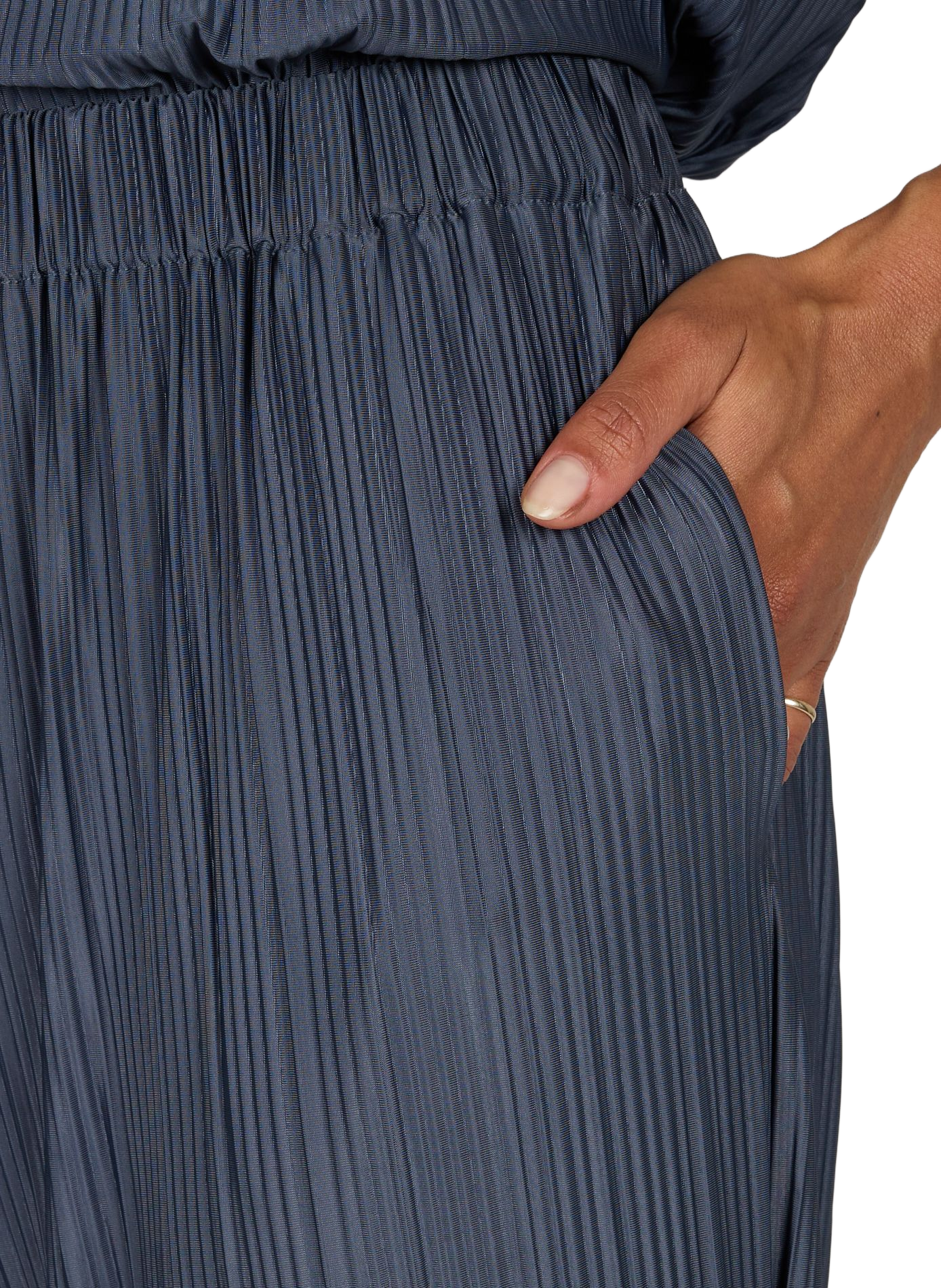 Pleated fluid pants SAMSOE SAMSOE Blue
