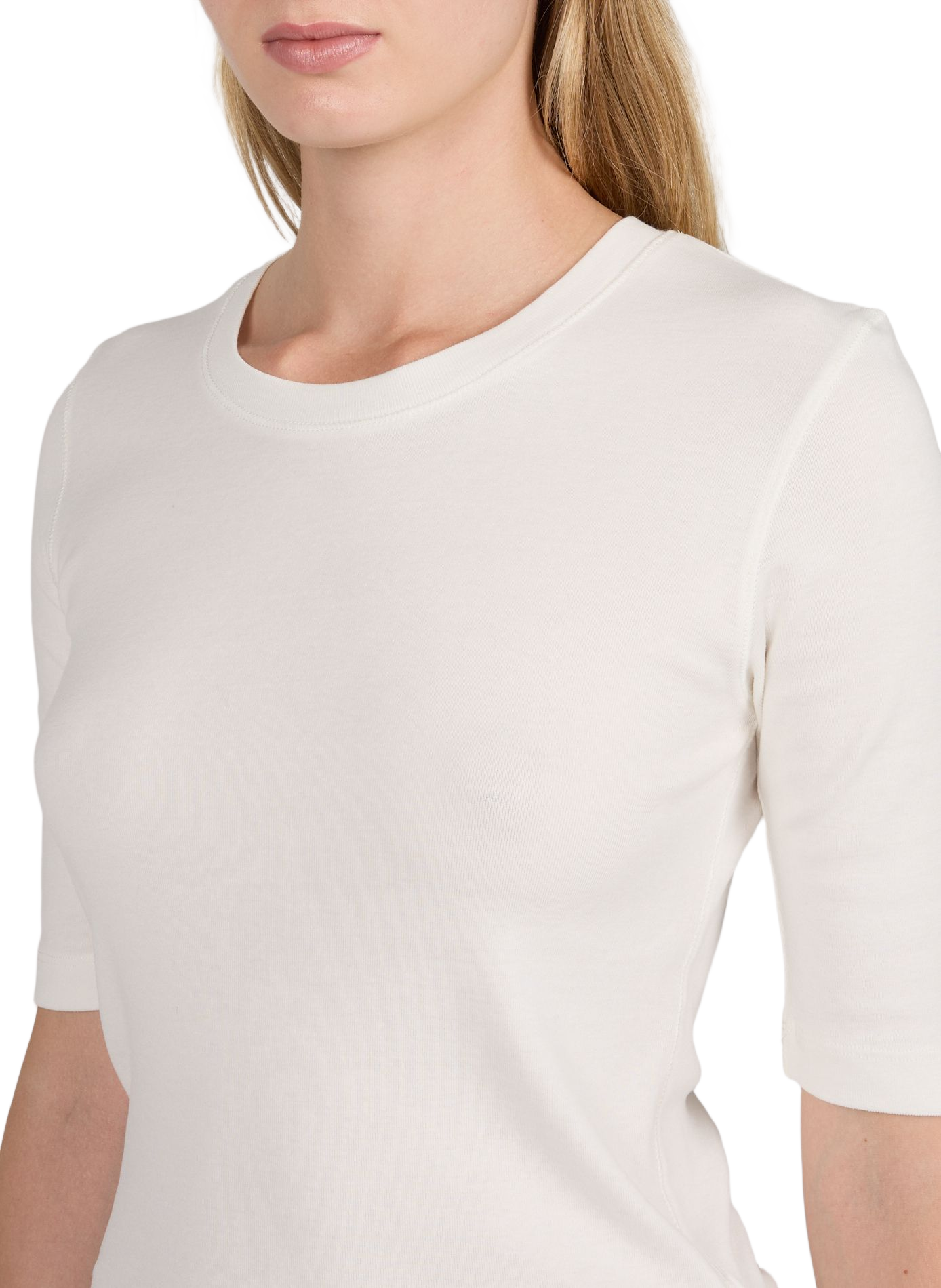 Kurzarm-T-Shirt aus Baumwollmischung CLOSED Weiss