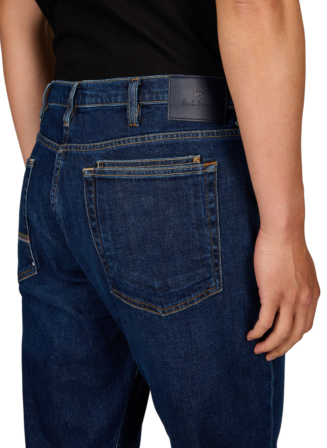 Straight-leg cotton-blend jeans PAUL SMITH Blue