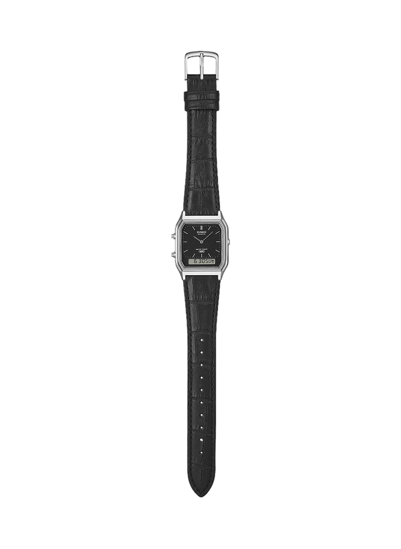 Casio Vintage quartz watch in leather CASIO Black