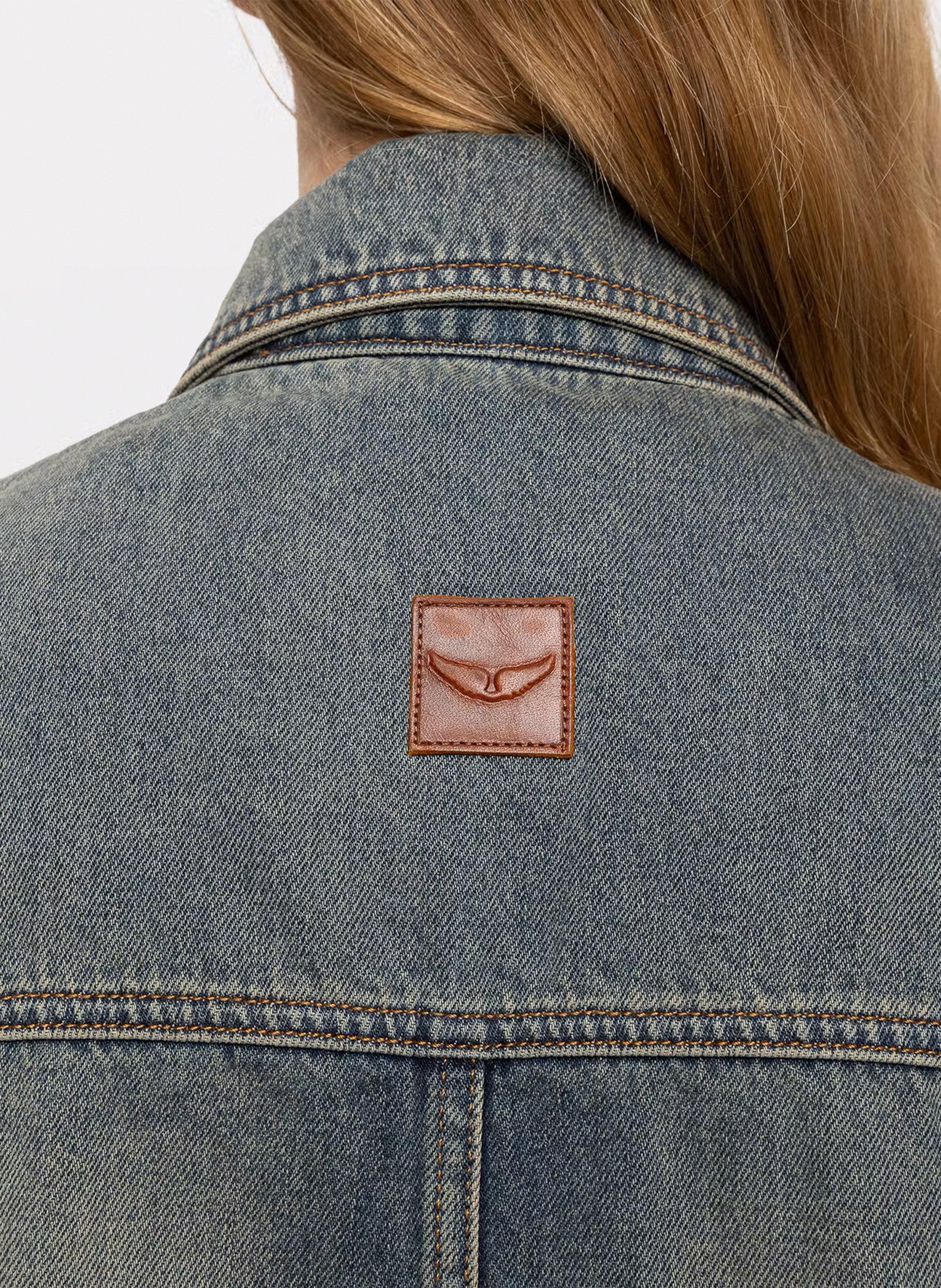 Rechte denim jas van katoen Lessa ZADIG&VOLTAIRE Blauw