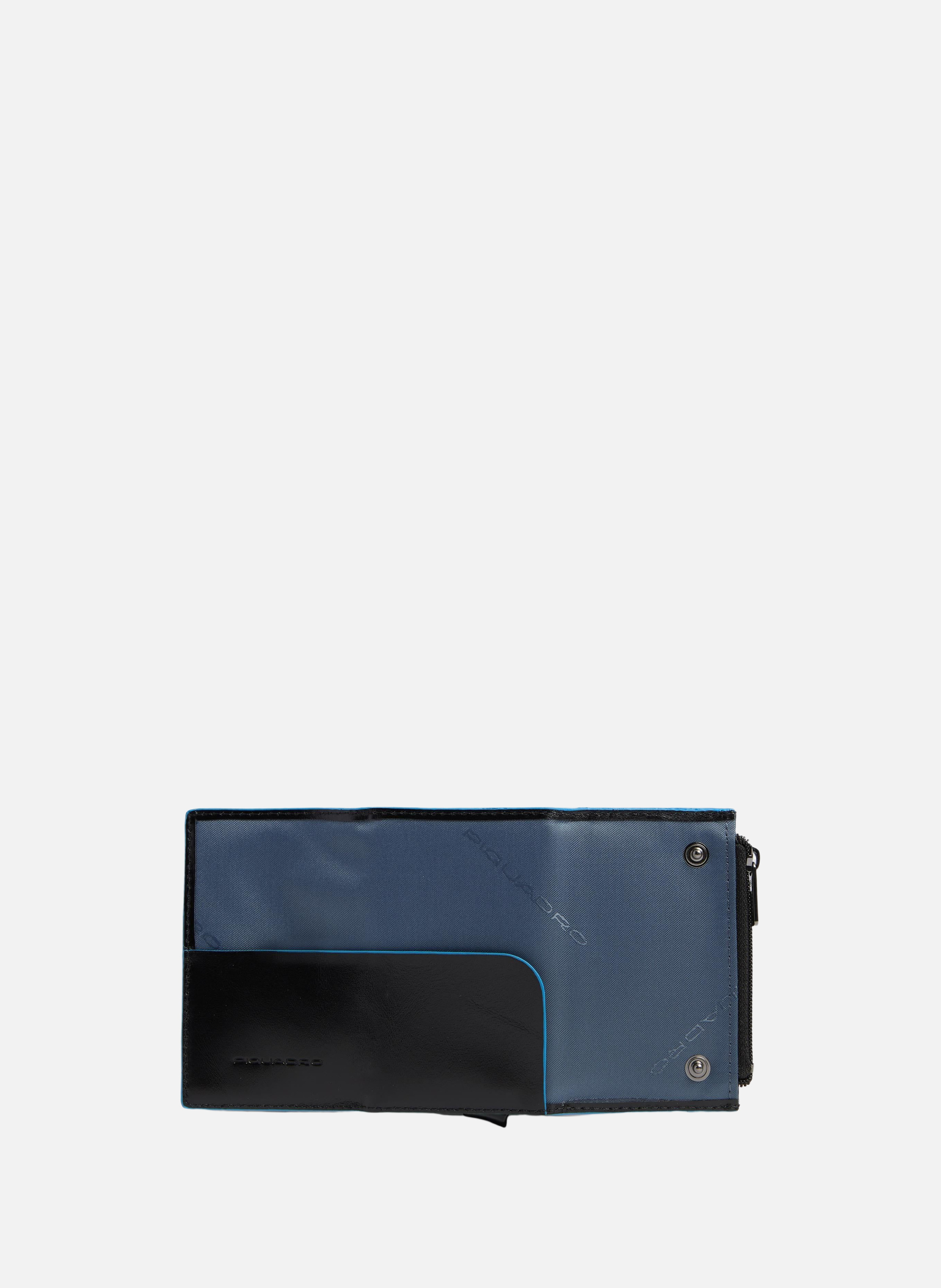 Portefeuille compact pop-up avec porte-monnaie PIQUADRO Noir