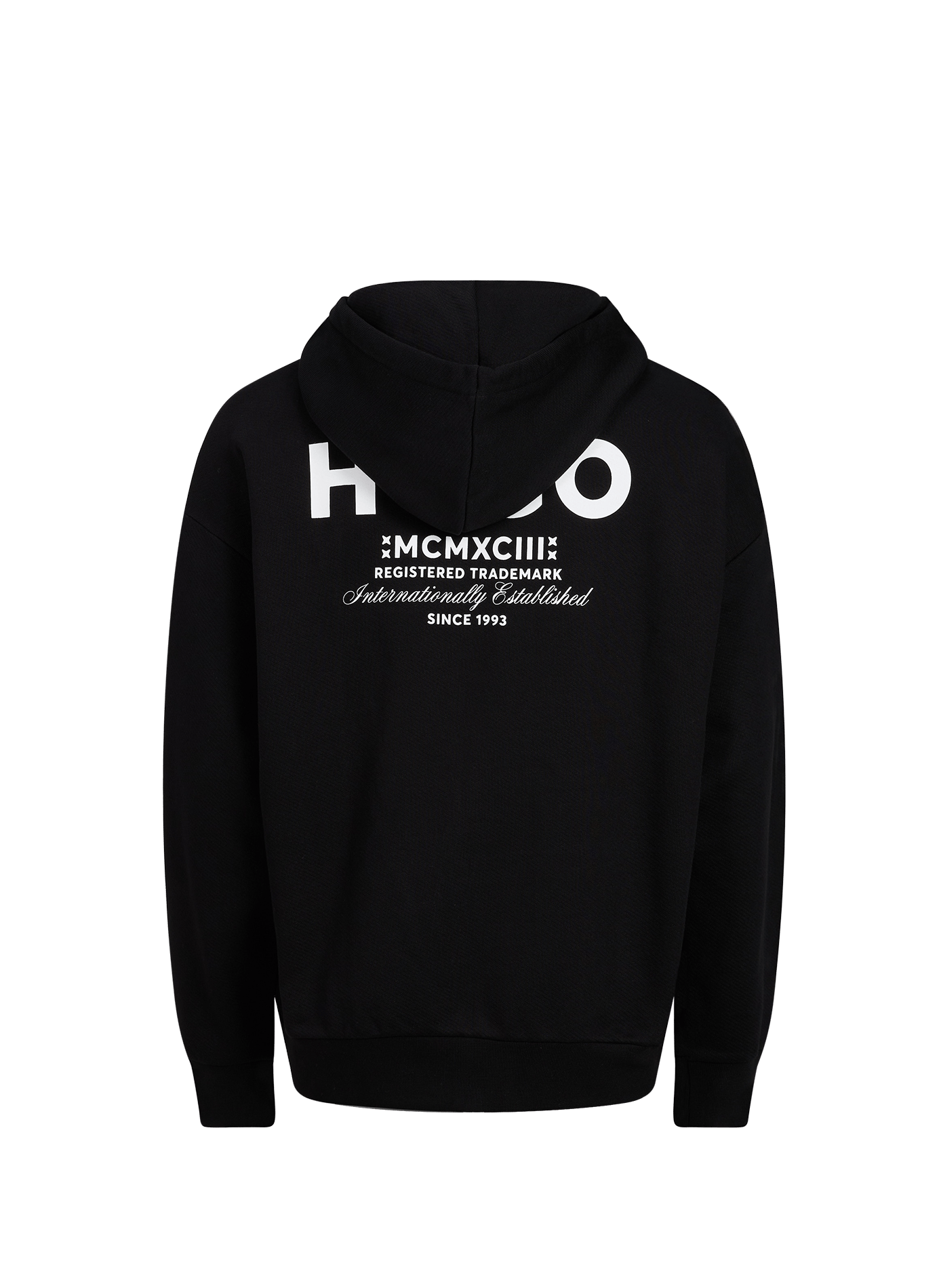 Hoodie zippé en coton HUGO BLUE Schwarz