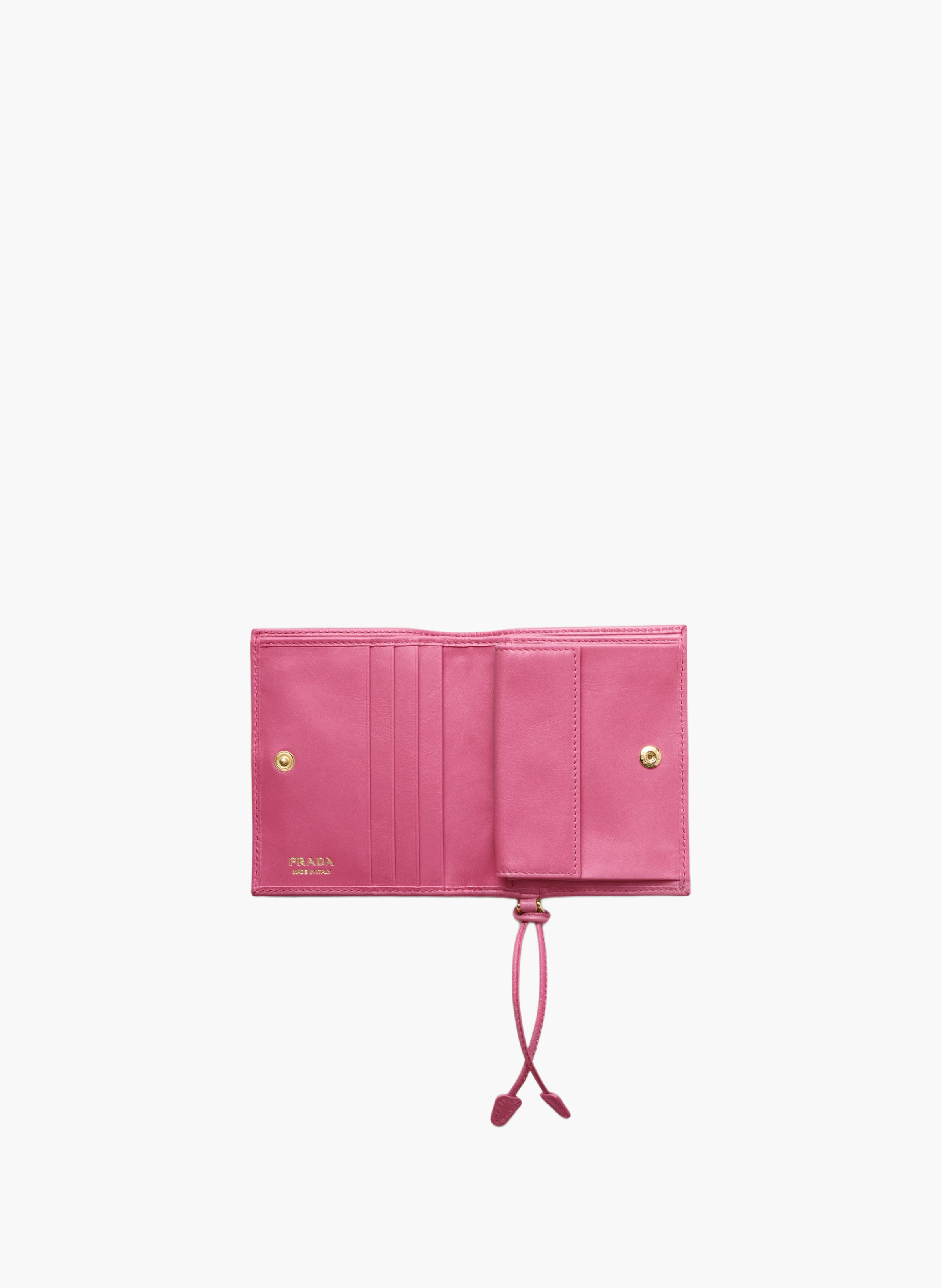 Petit portefeuille en cuir PRADA Rose