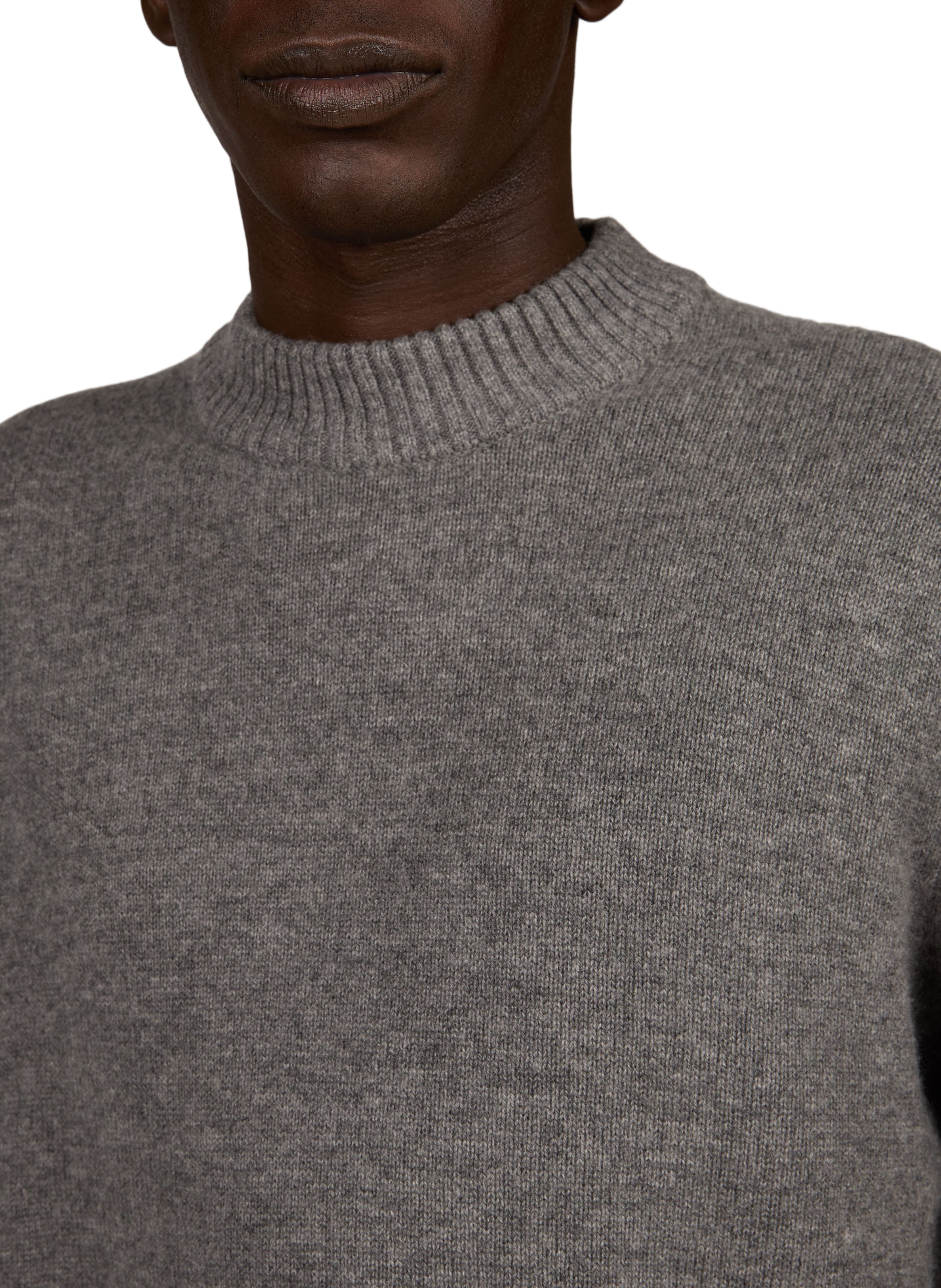 Round-neck wool jumper SELECTED Grey