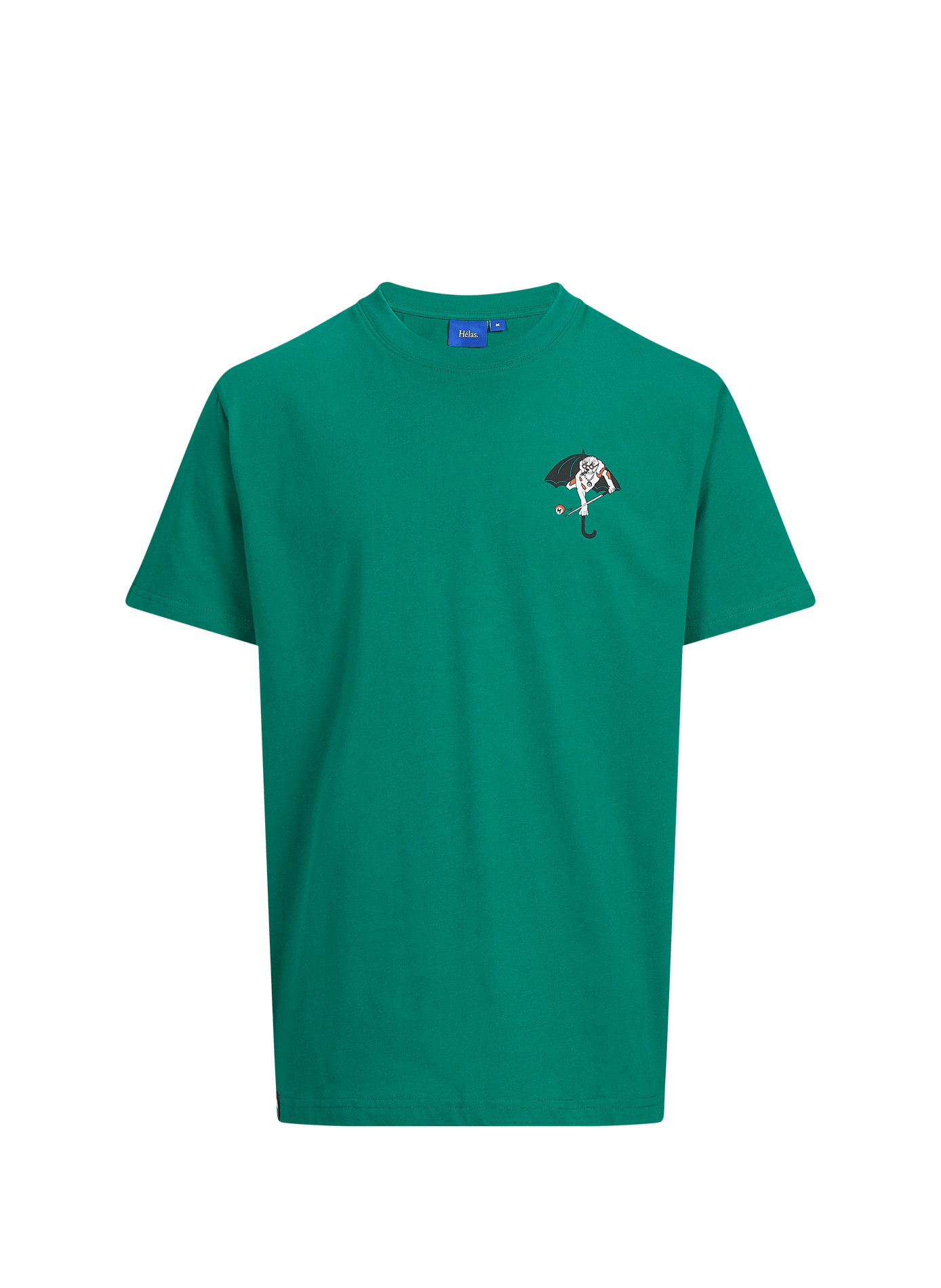 Straight T-shirt with embroidered logo HELAS CAPS Green