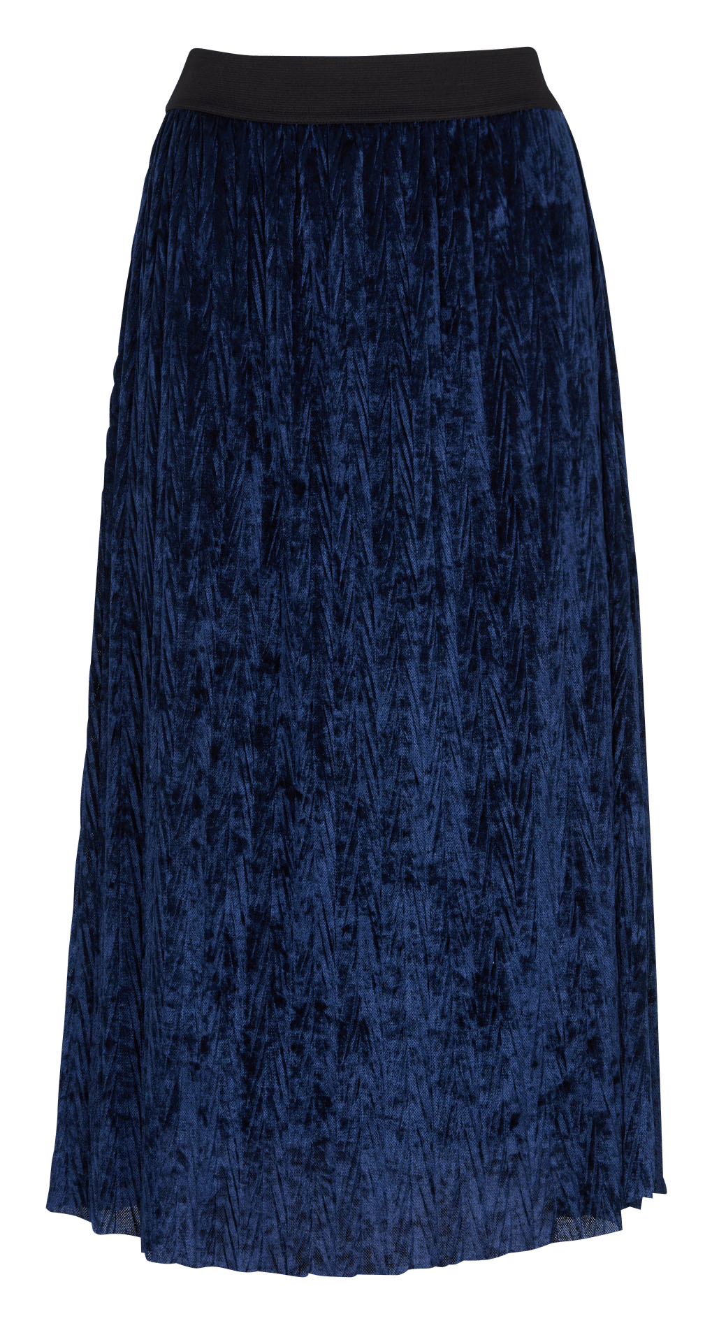 Uitlopende midi-rok van fluweel LA FEE MARABOUTEE Blauw