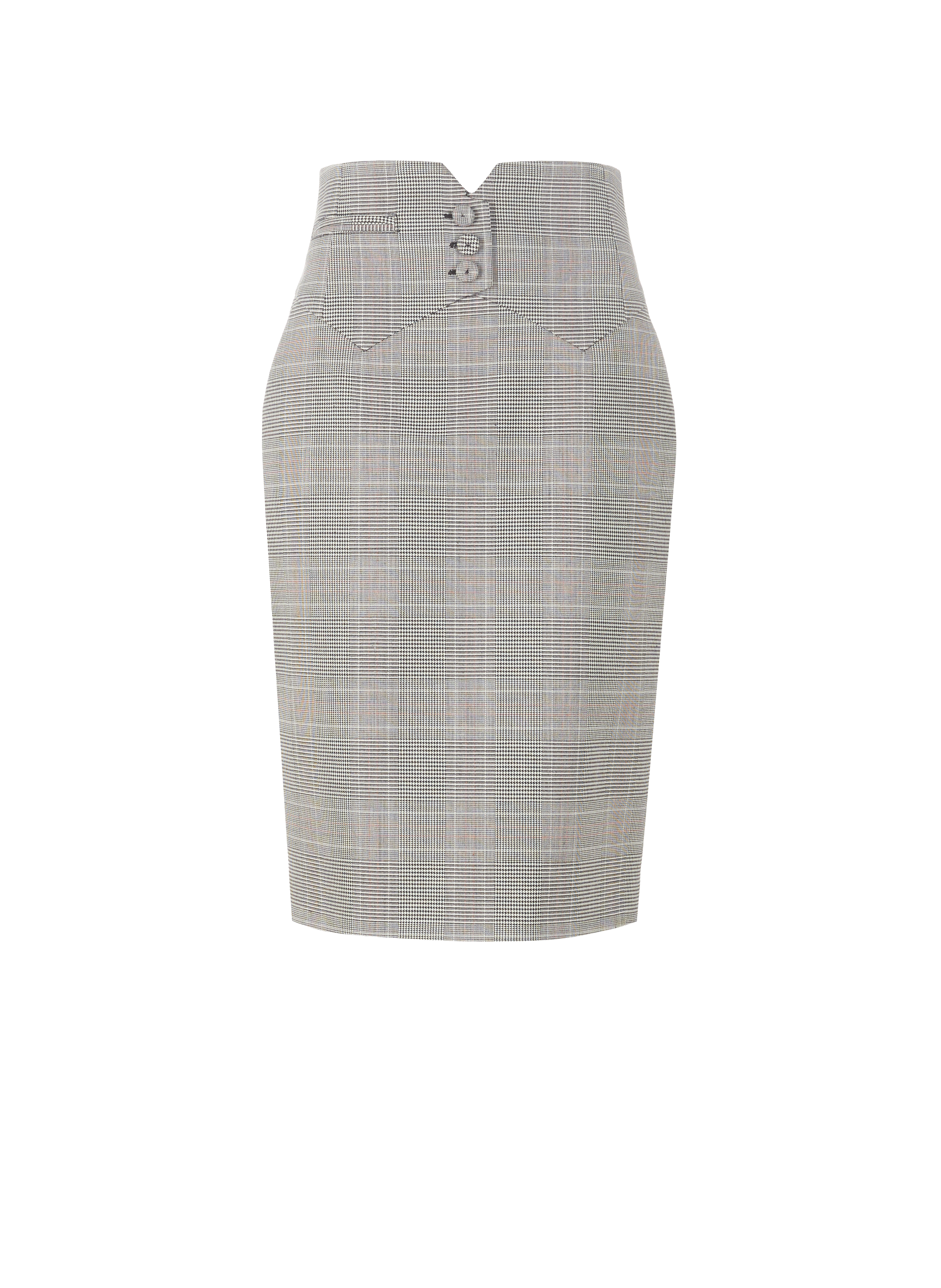 Jupe midi à carreaux