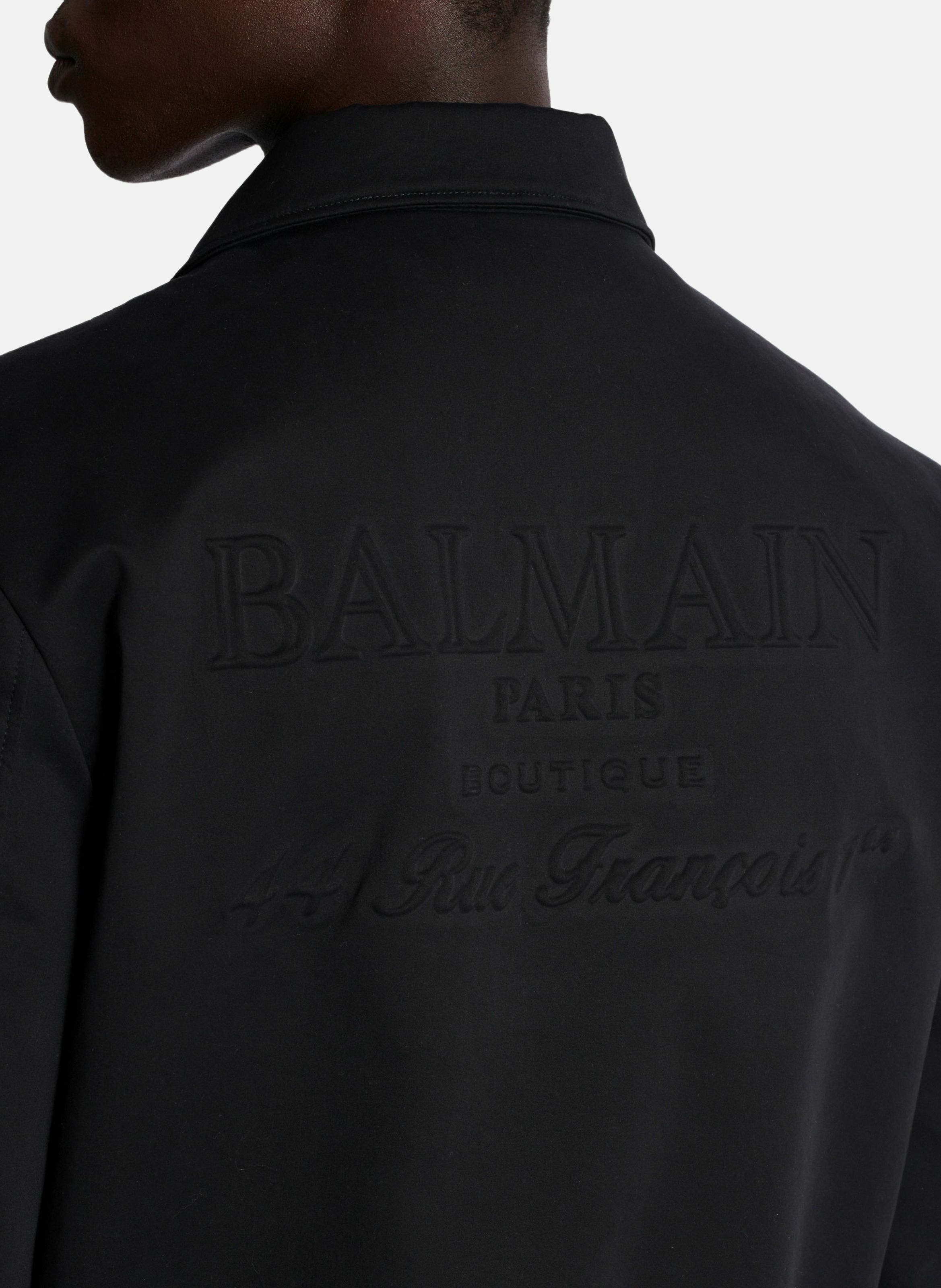 Bomber en coton à logo balmain vintage BALMAIN Noir