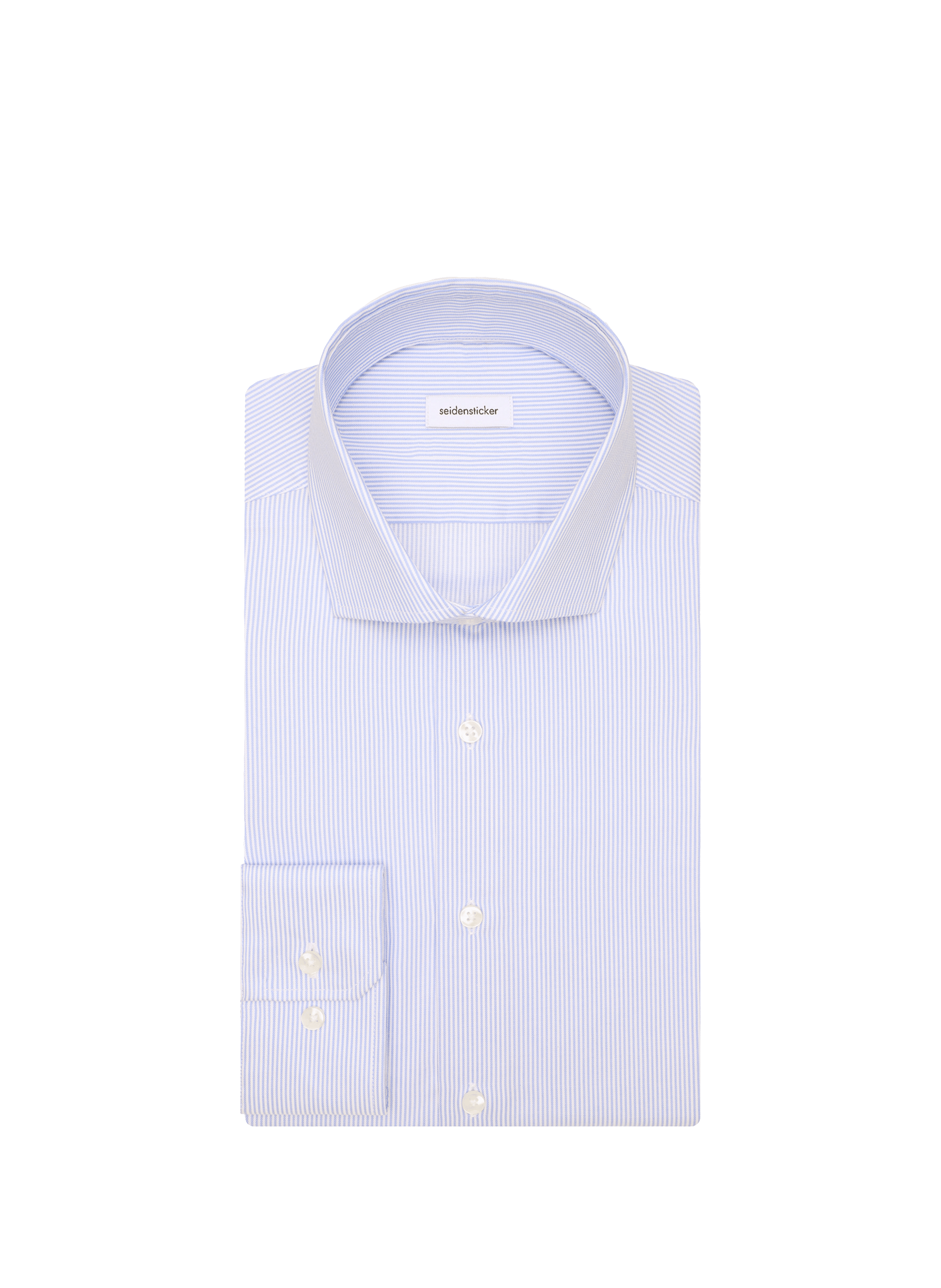 Slim striped cotton shirt SEIDENSTICKER Blue