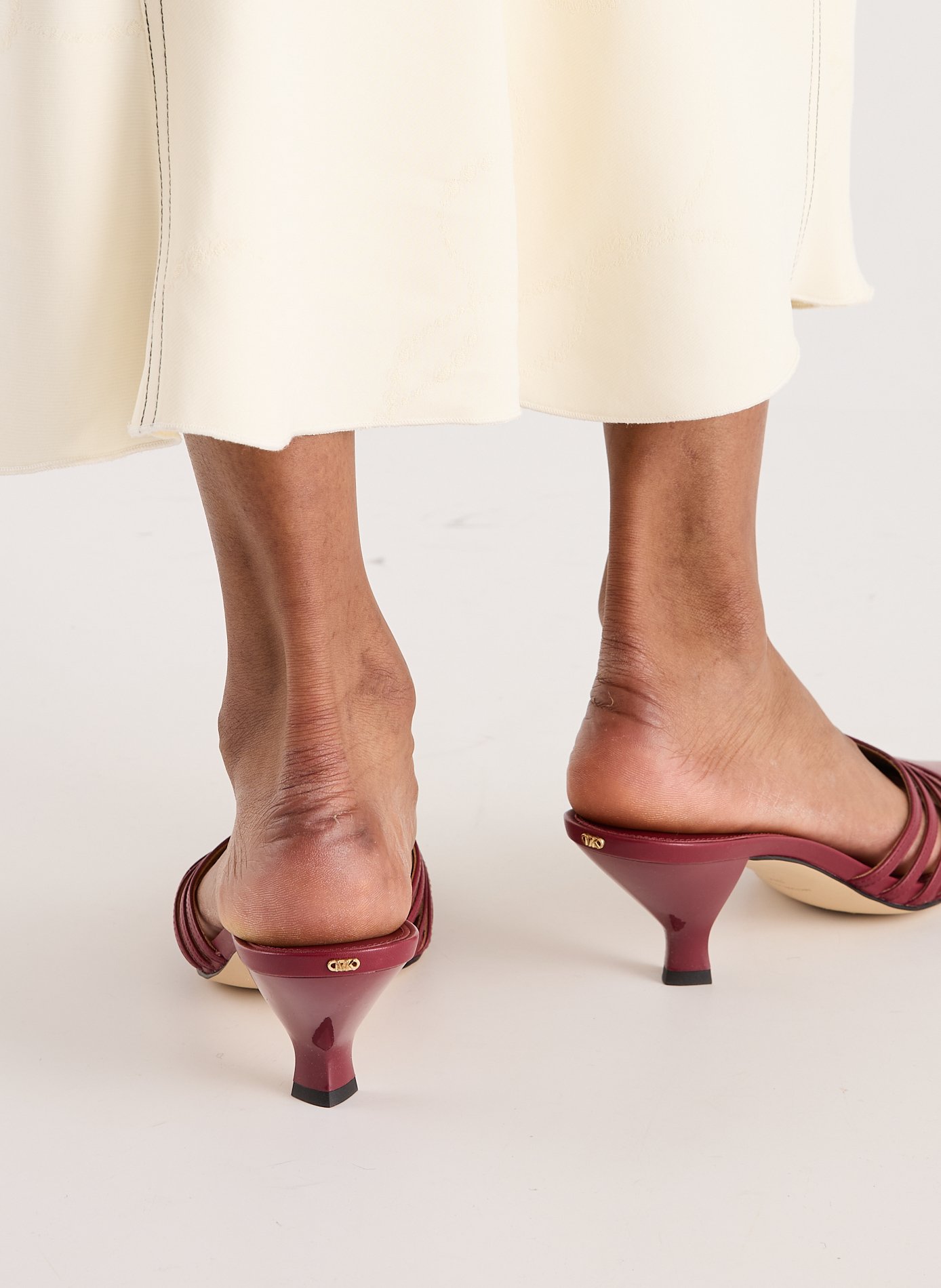 Mules à talon en cuir MICHAEL KORS Rouge