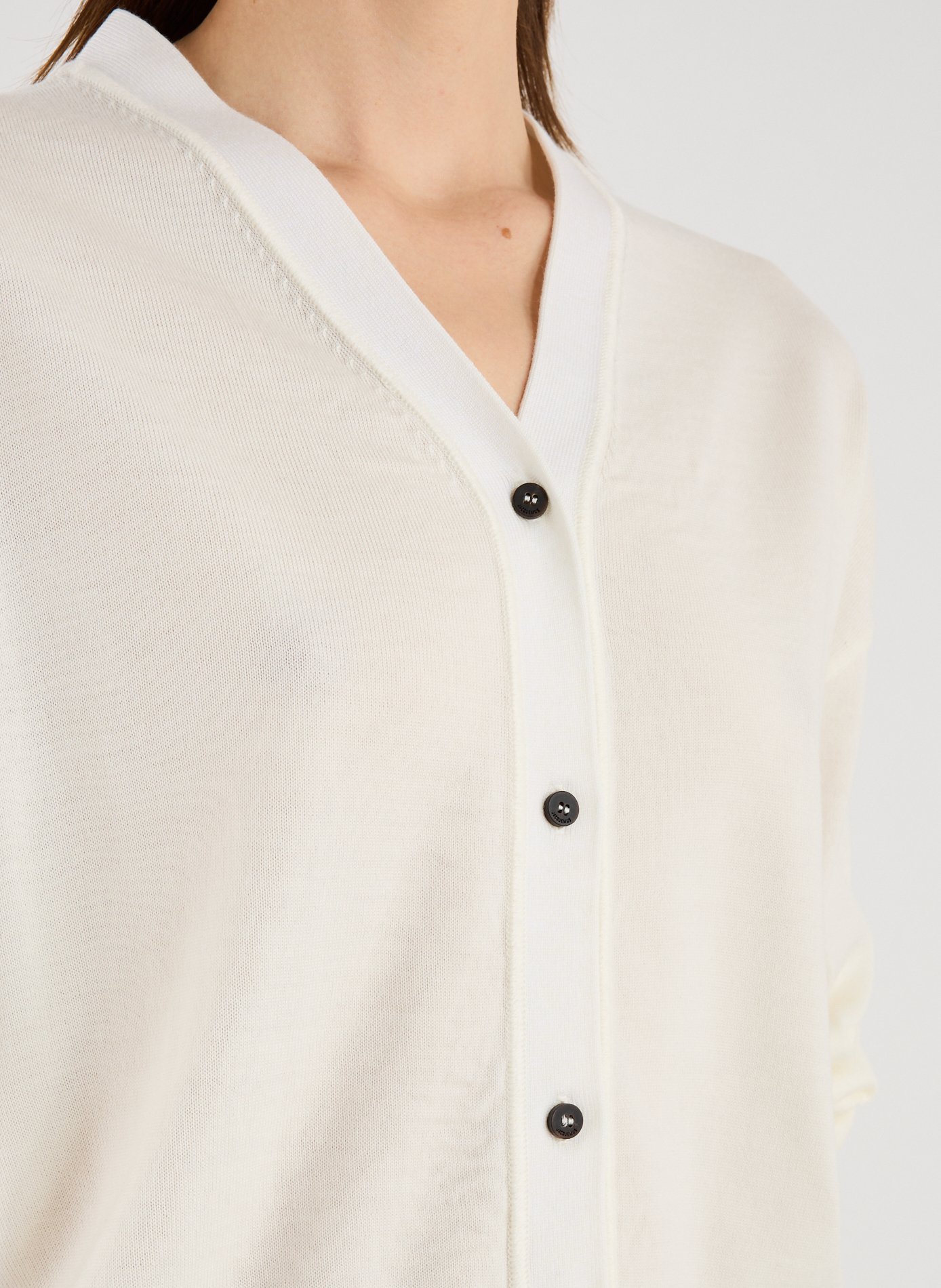 Cardigan cintré en laine JACQUEMUS Beige
