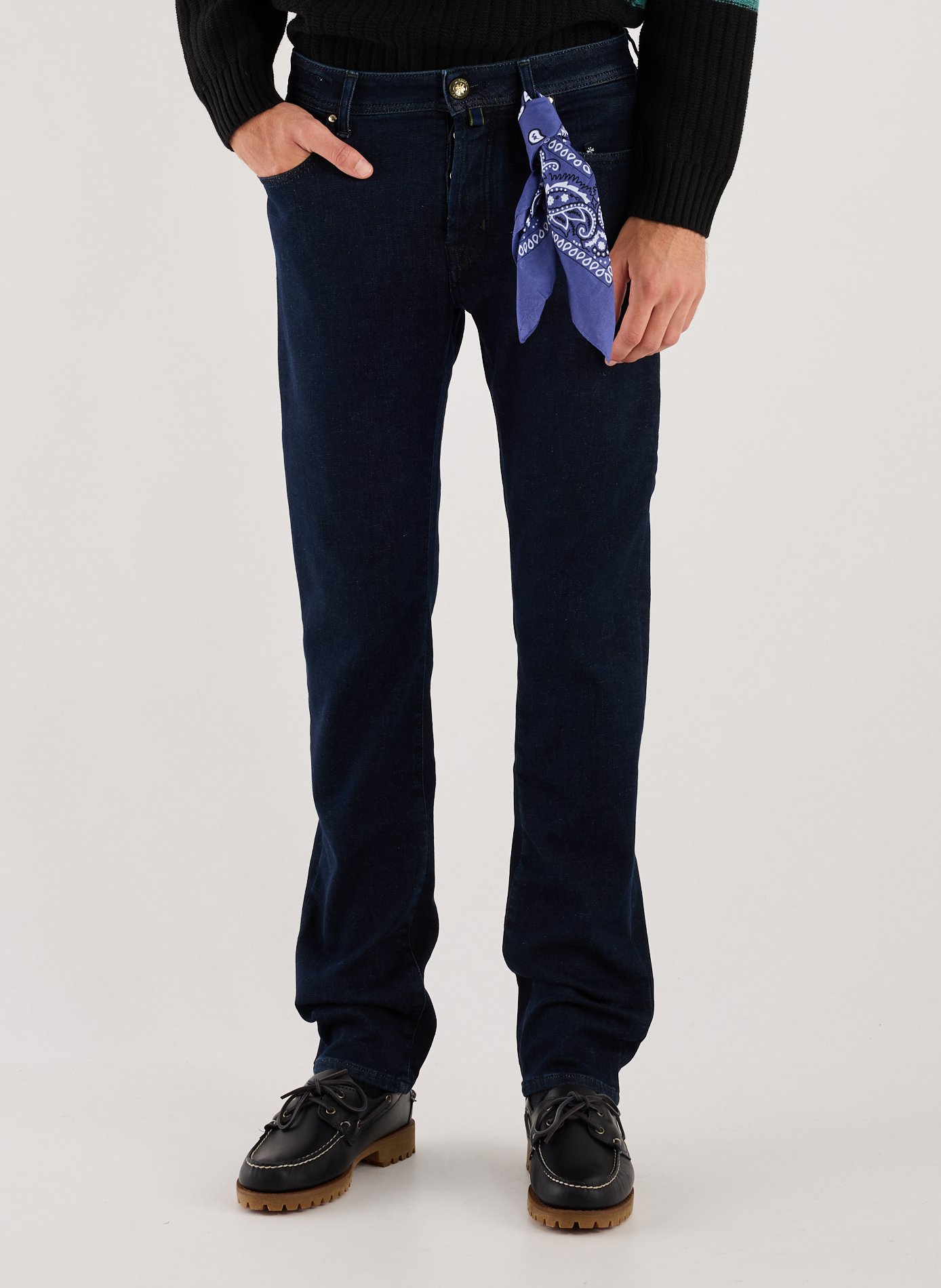 JACOB COHEN Straight-leg jeans in blended cotton Blue