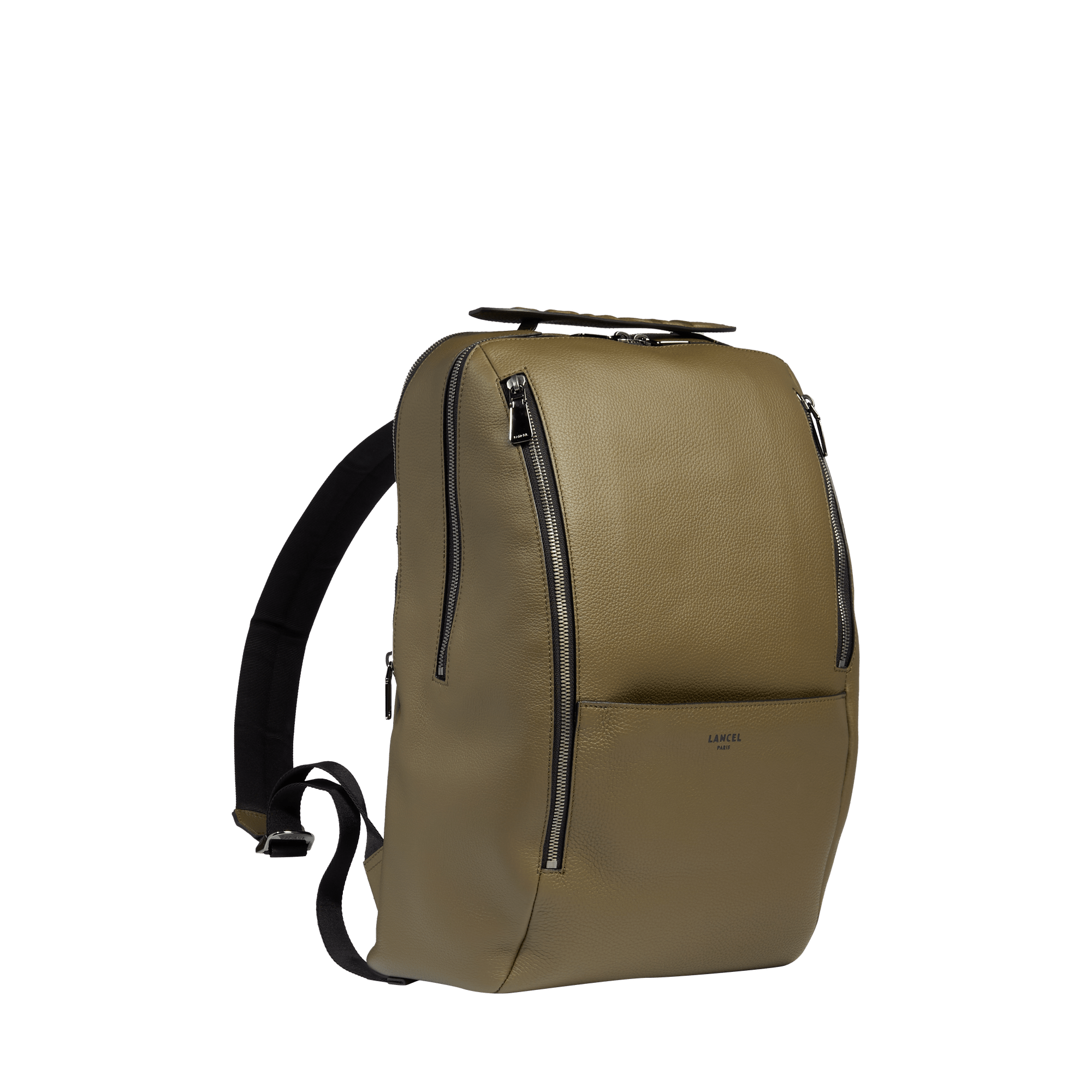 Sac à dos zippé 15'6 origami de lancel en cuir LANCEL Vert