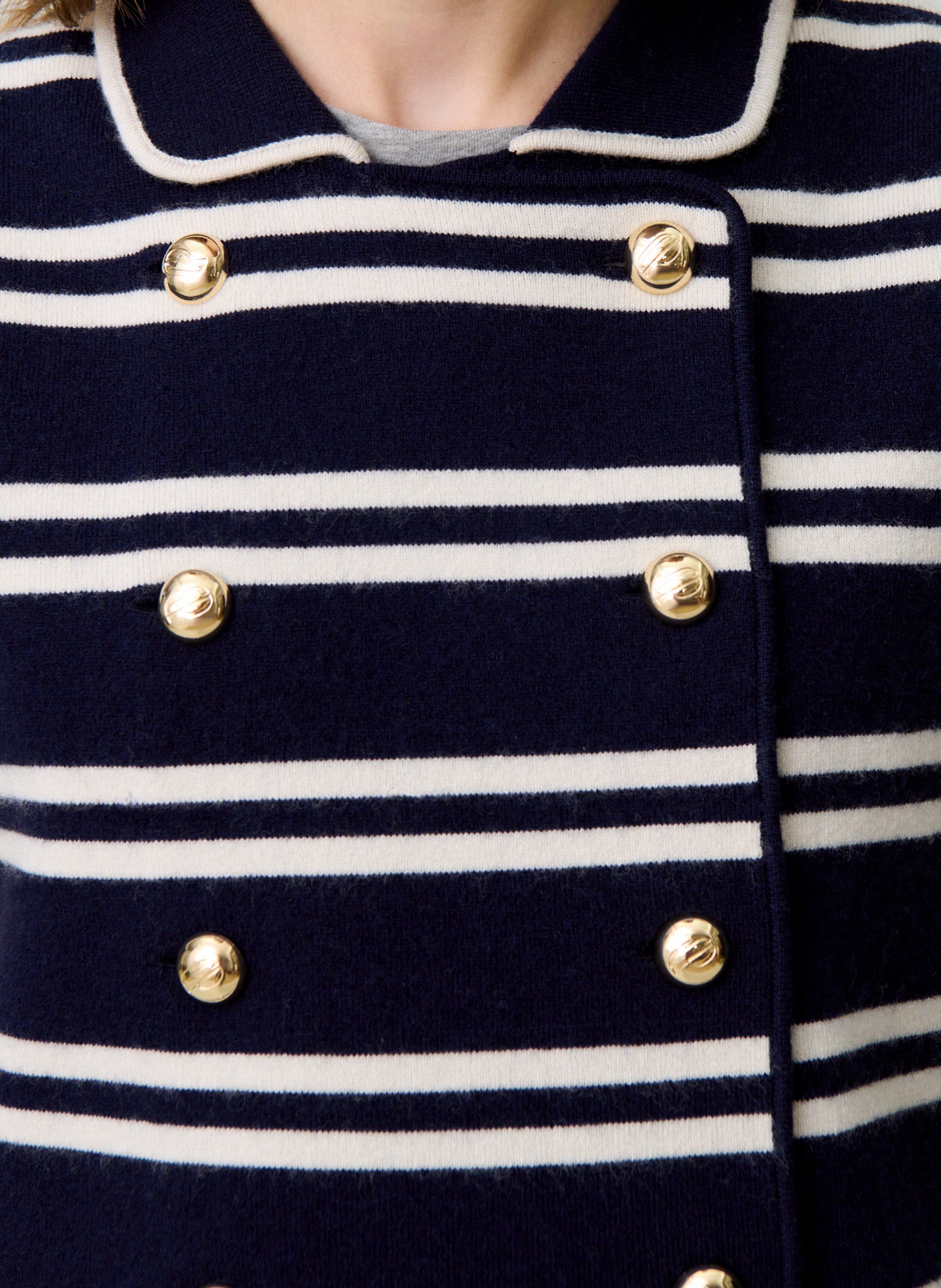 Cardigan col claudine en laine mélangée majacquie CLAUDIE PIERLOT Multicolore