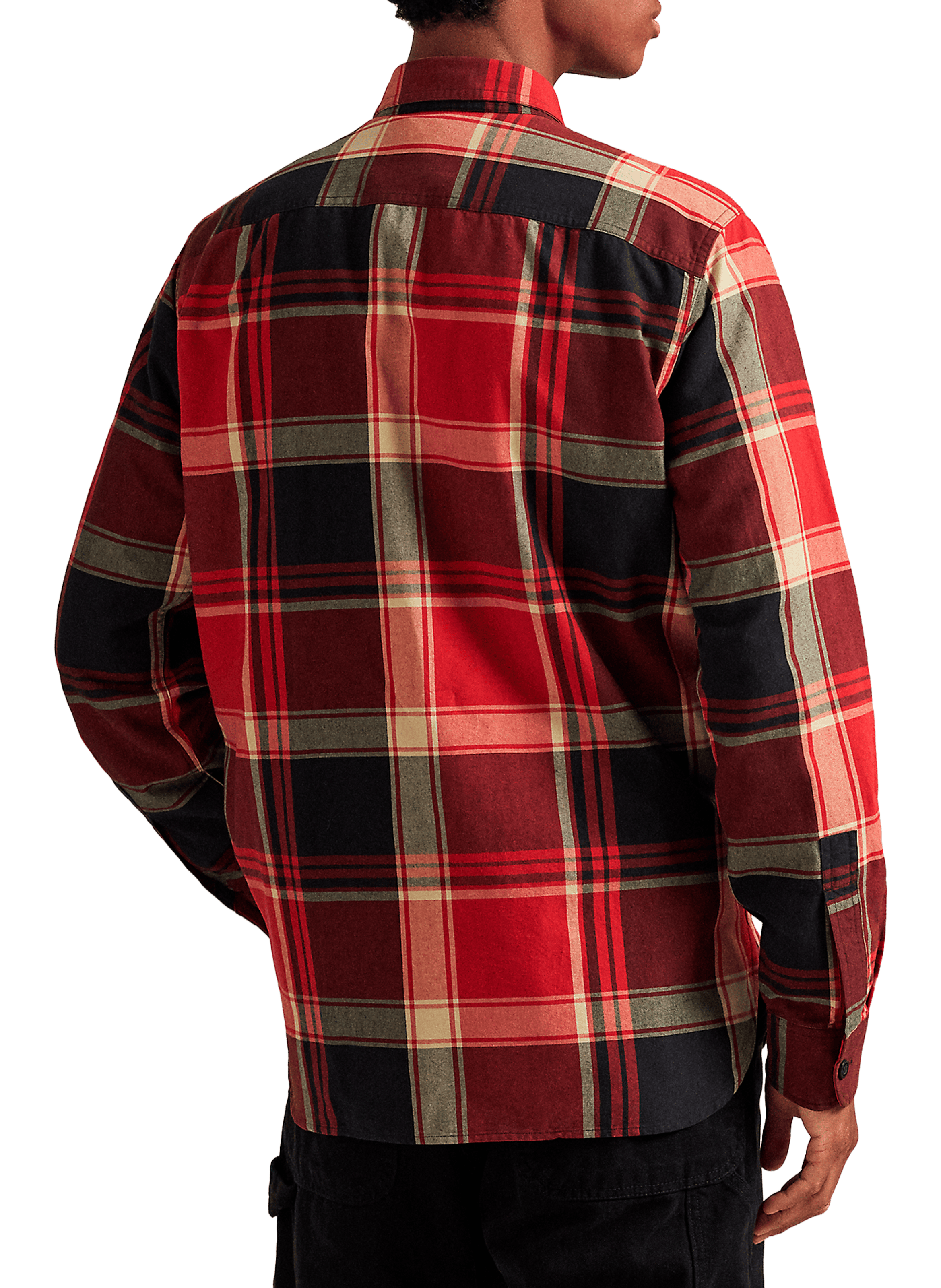 Chemise col classique à carreaux en coton POLO RALPH LAUREN Rouge