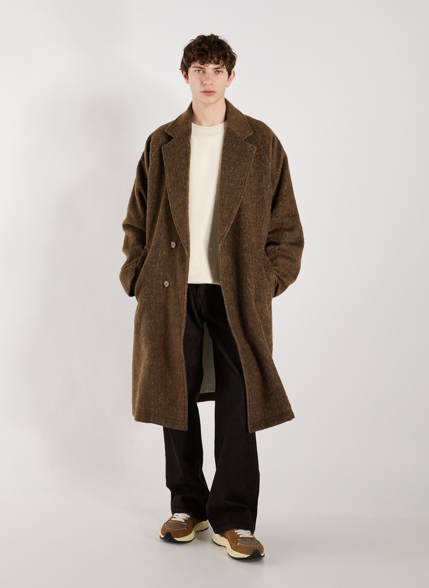 Oversized wool blend coat MERELY MADE Brown
