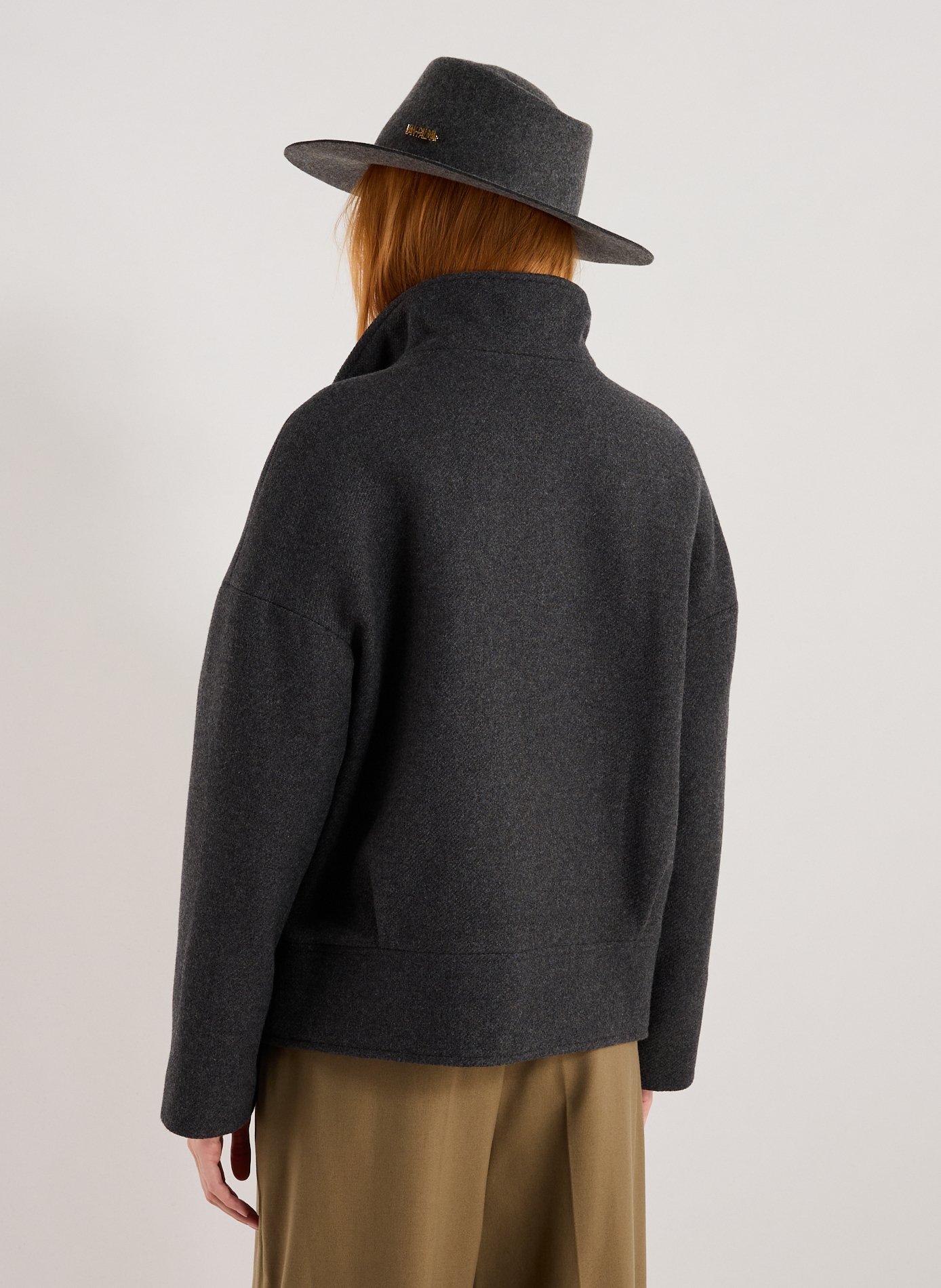 Oversized wool blend coat TRENCH & COAT Grey