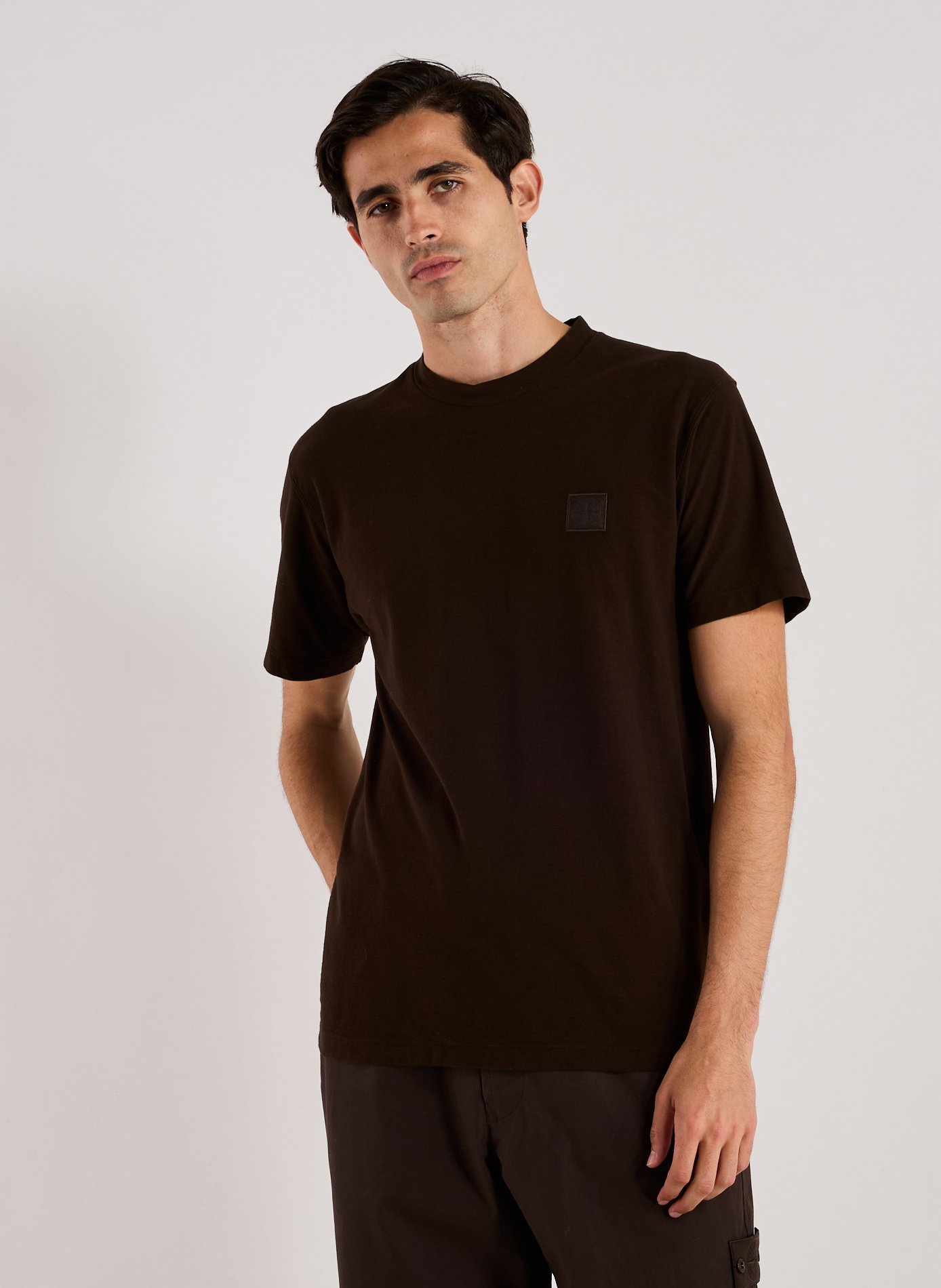 STONE ISLAND T-shirt en coton - Collection Ghost Marron