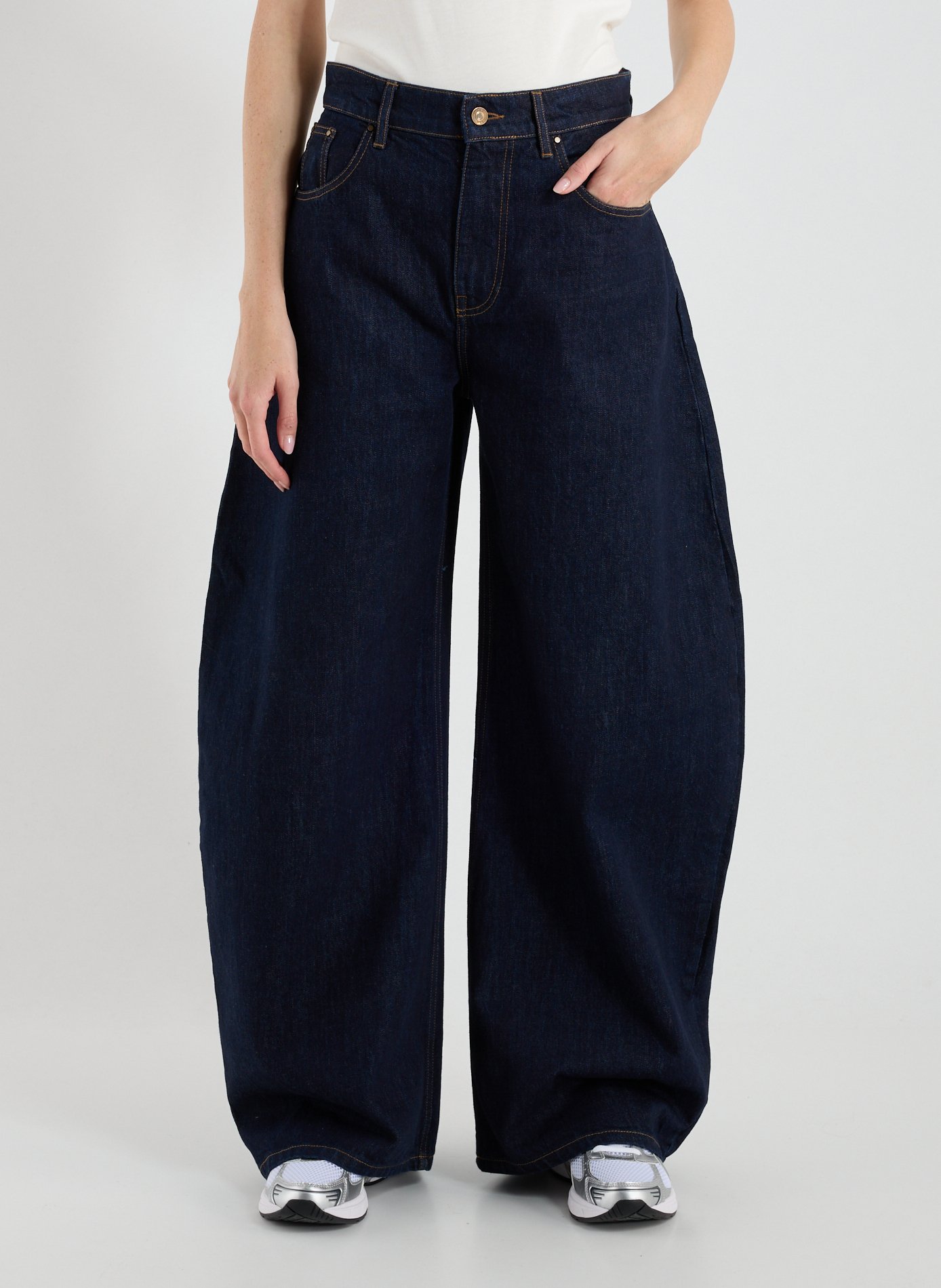 A.W.A.K.E. MODE Jean oversize en coton Bleu