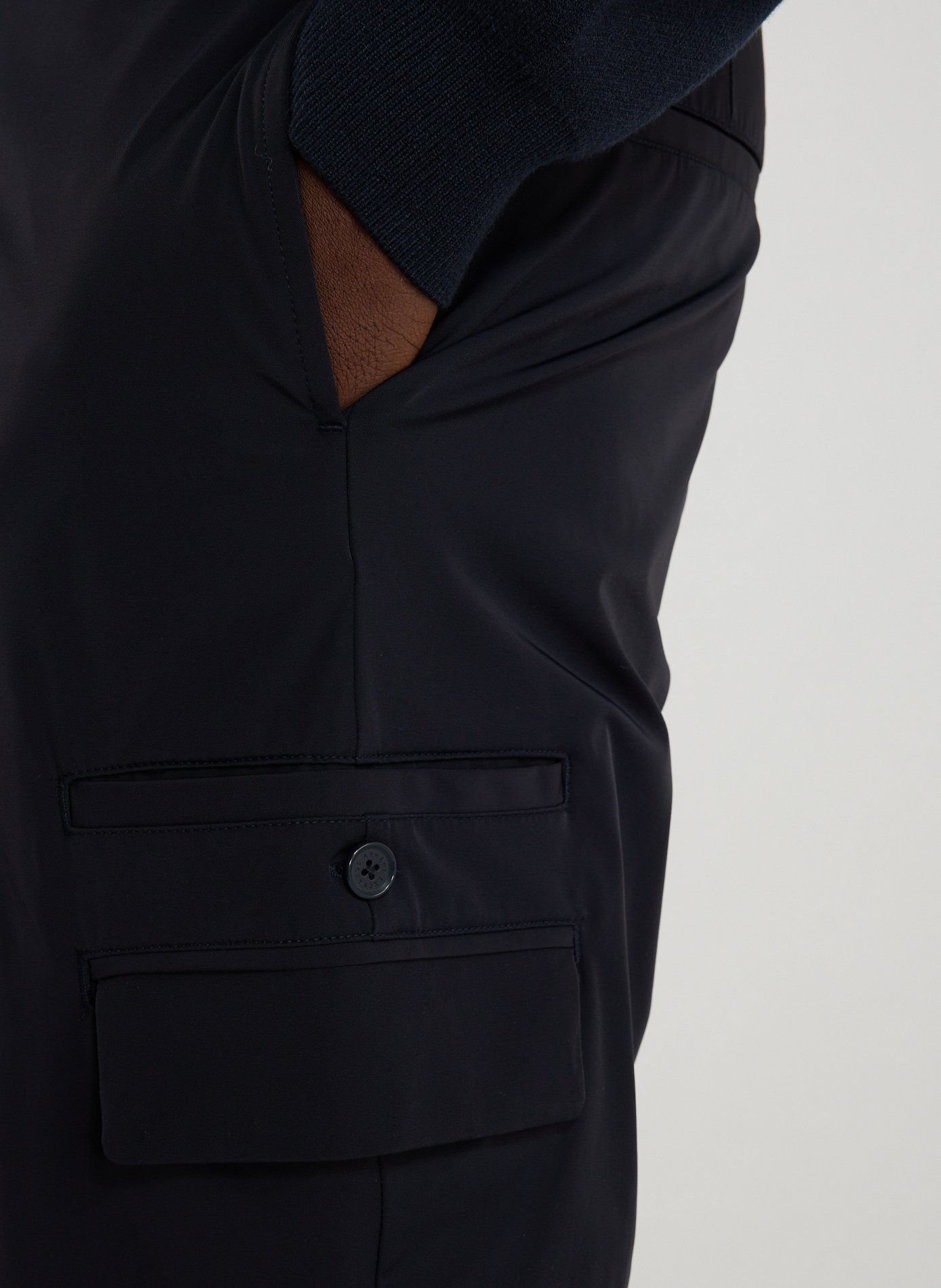 Straight Leg Pants in Solid Color ARMANI EXCHANGE Blue