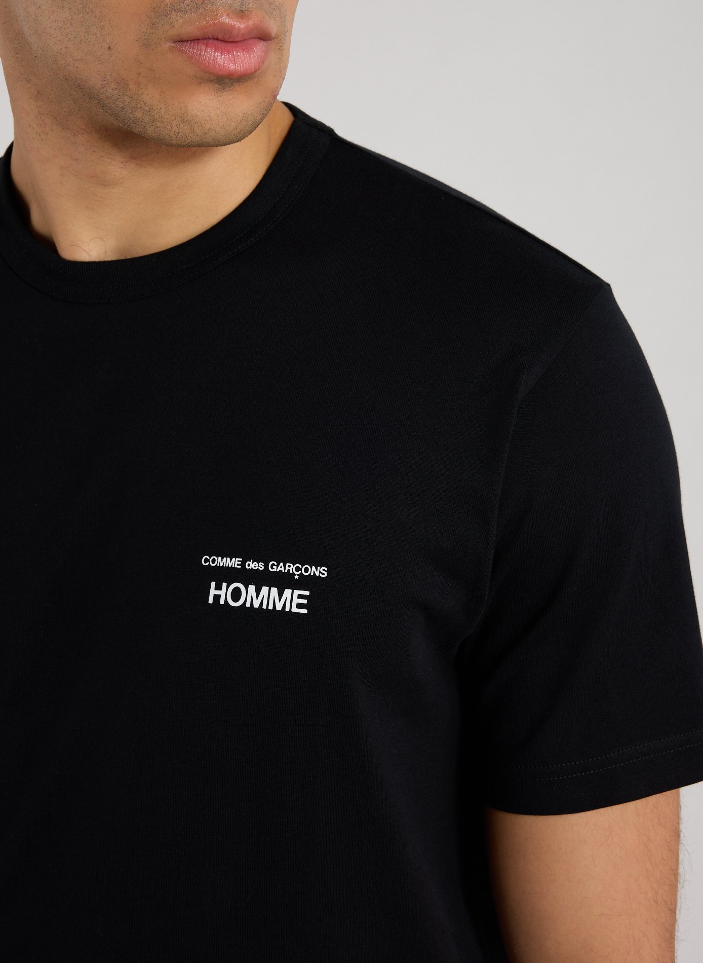 Cotton round-neck T-shirt Black