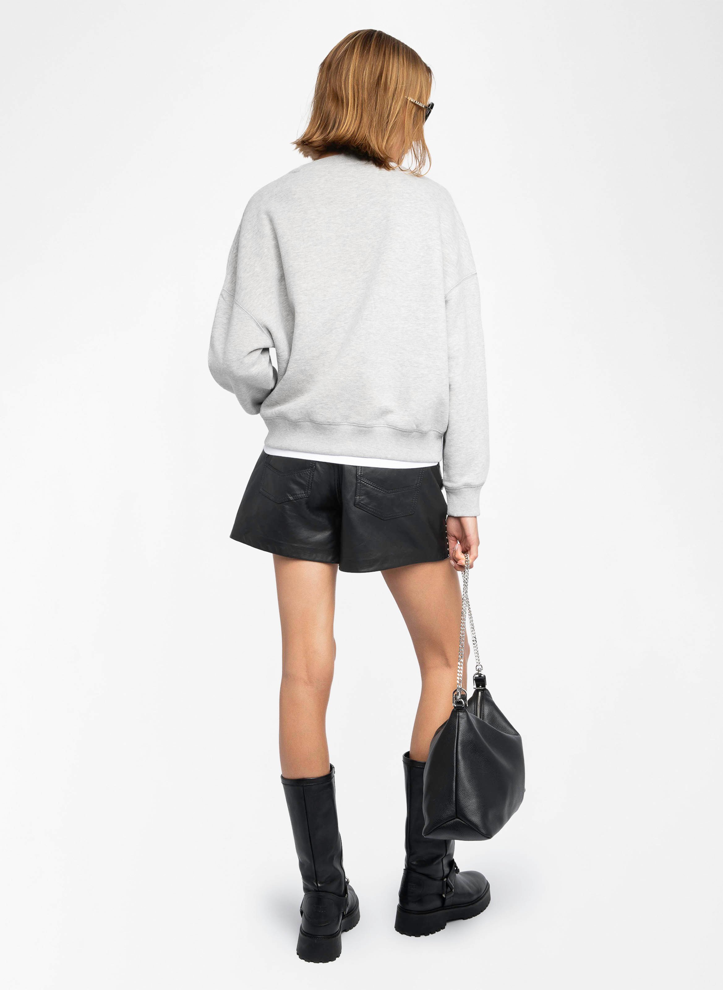 Sweatshirt col rond en coton mélangé mira ZADIG&VOLTAIRE Gris